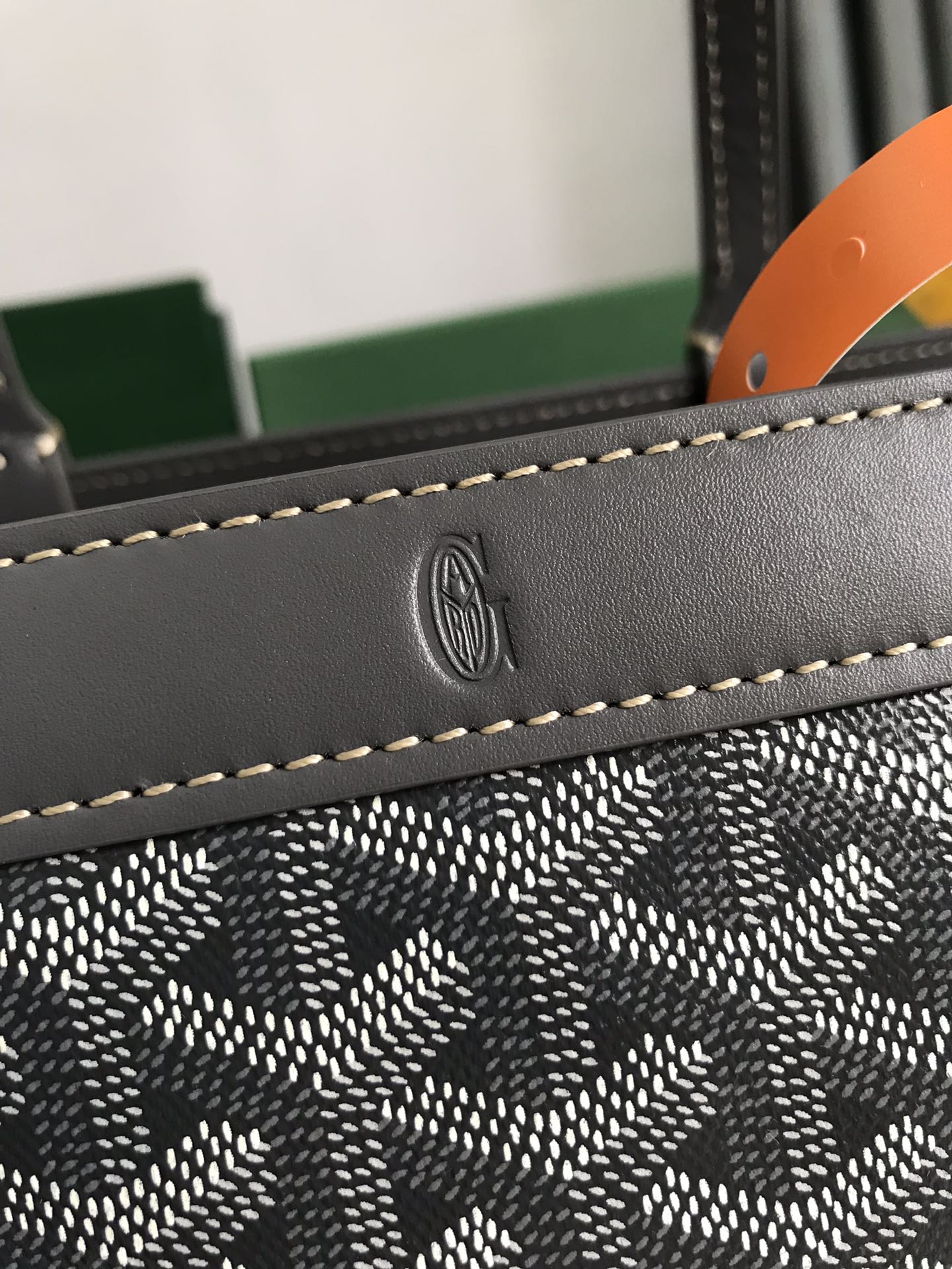Goyard Tan Goyardine Coated Canvas and Leather bag black