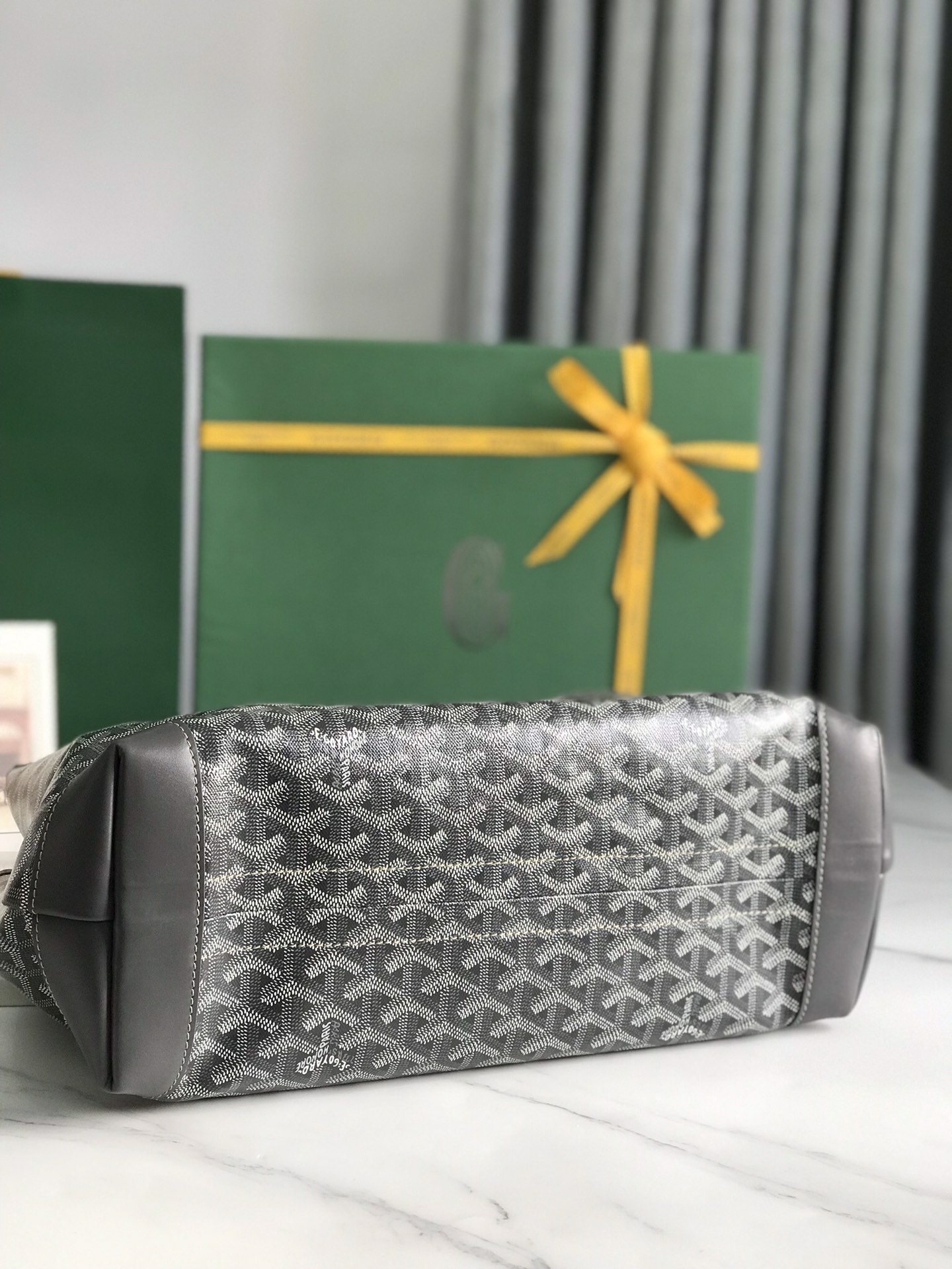 Goyard Tan Goyardine Coated Canvas and Leather bag black