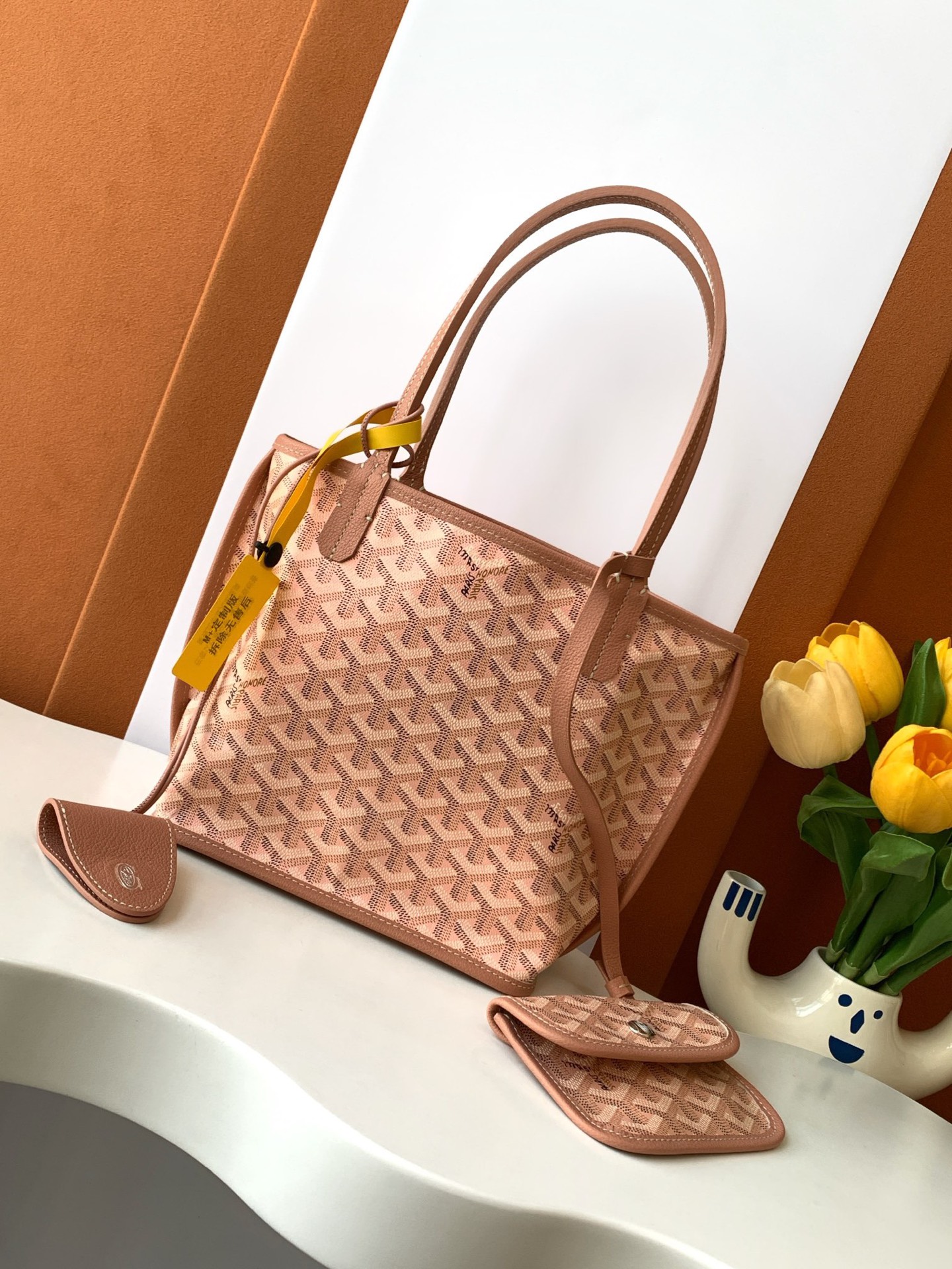Goyard Tote Bag Ange Mini Pouch f-21489 Salmon Pink