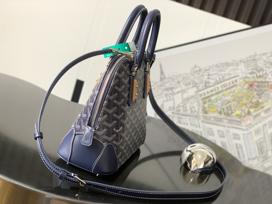 Goyard Vendôme Navy Blue Coated Canvas Mini