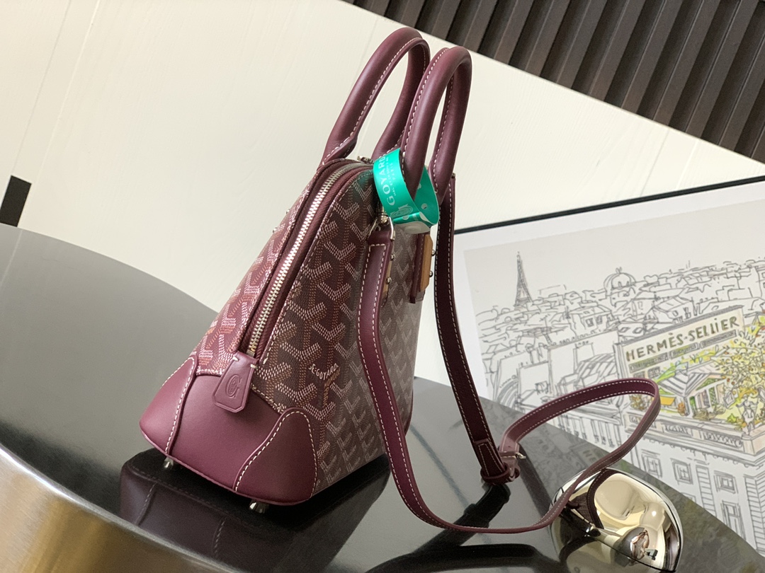 GOYARD Vendome PM Canvas Crossbody Bag Burgundy