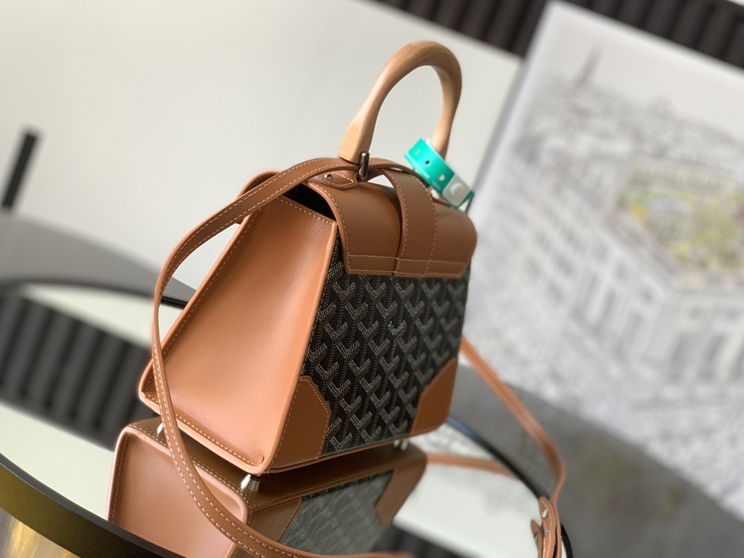 Goyard Women Sac Saïgon PM in Toile Goyardine & bag brown