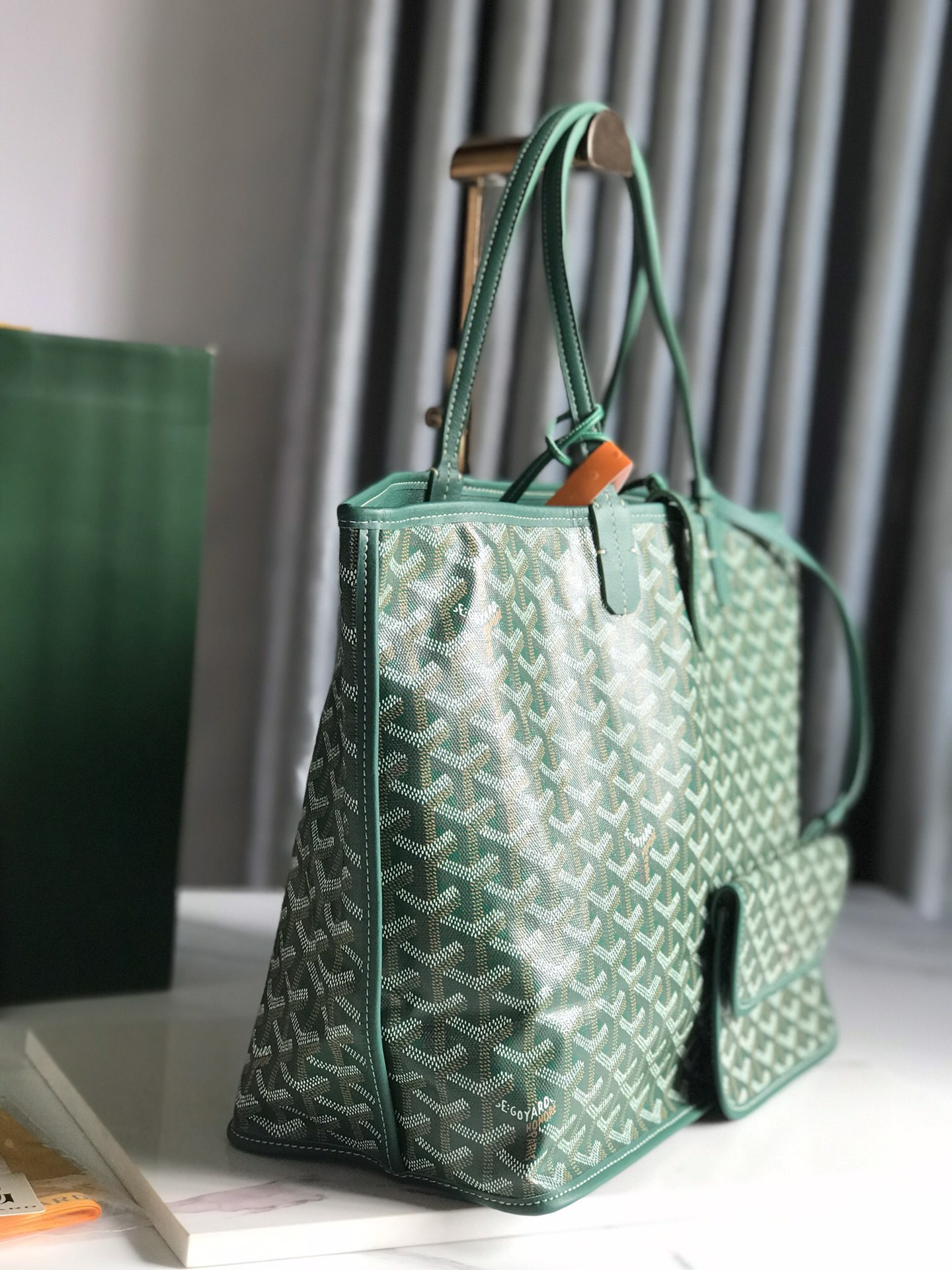 Goyard Women Sac Saint Louis GM in Goyardine bag green