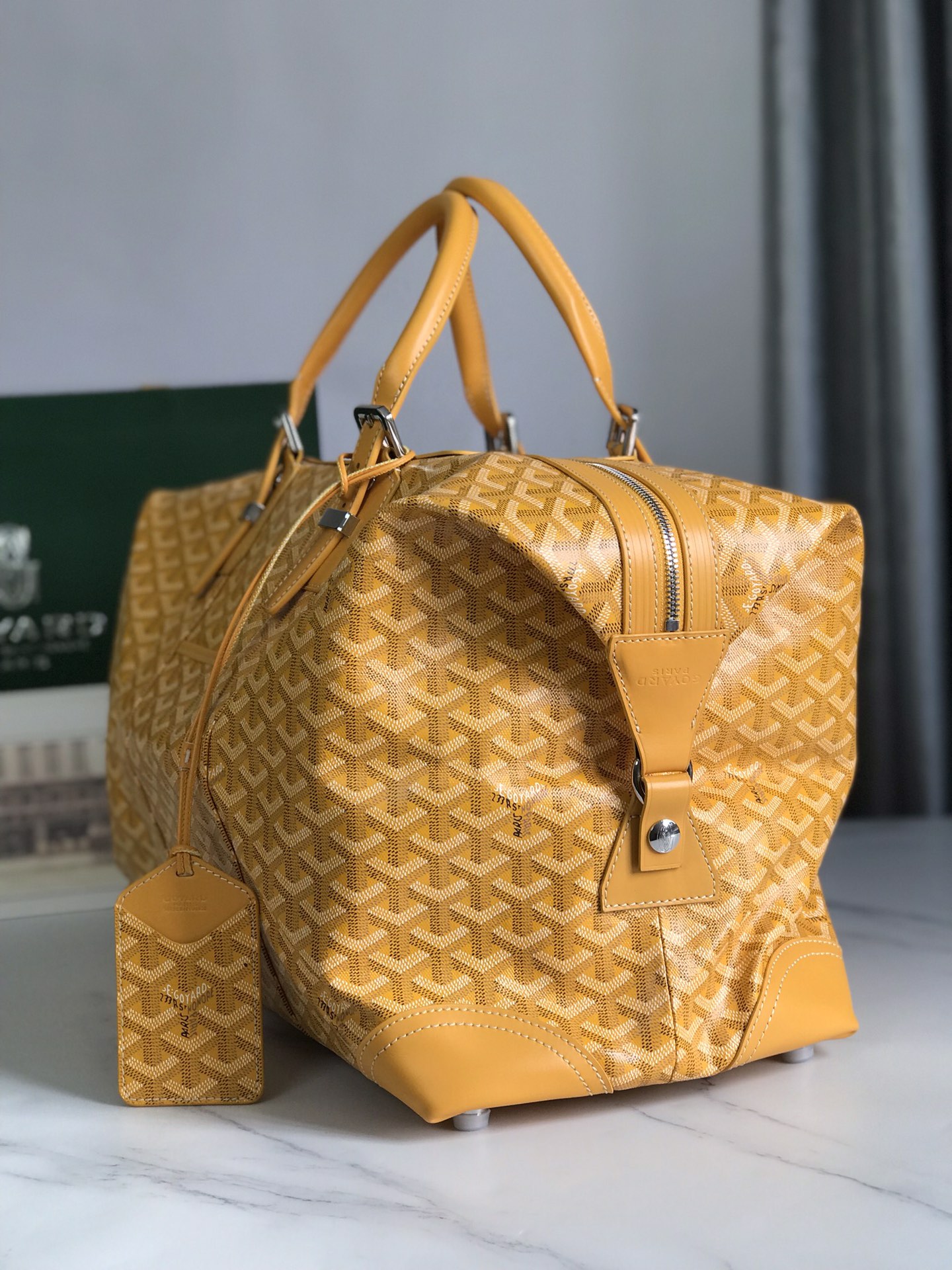 Goyard Yellow Goyardine Coated Canvas and Leather