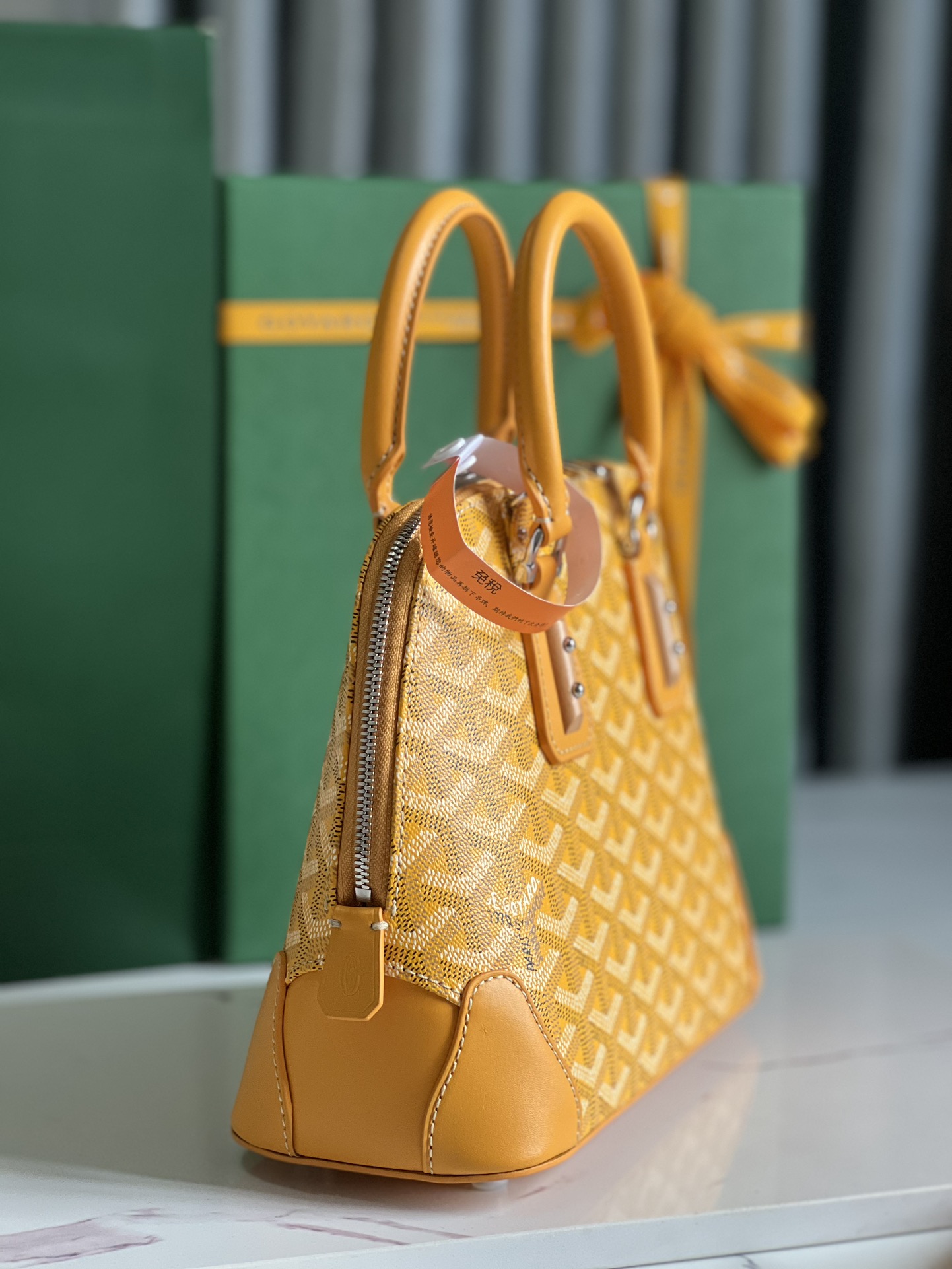 Goyard Yellow Goyardine Coated Canvas and Leather