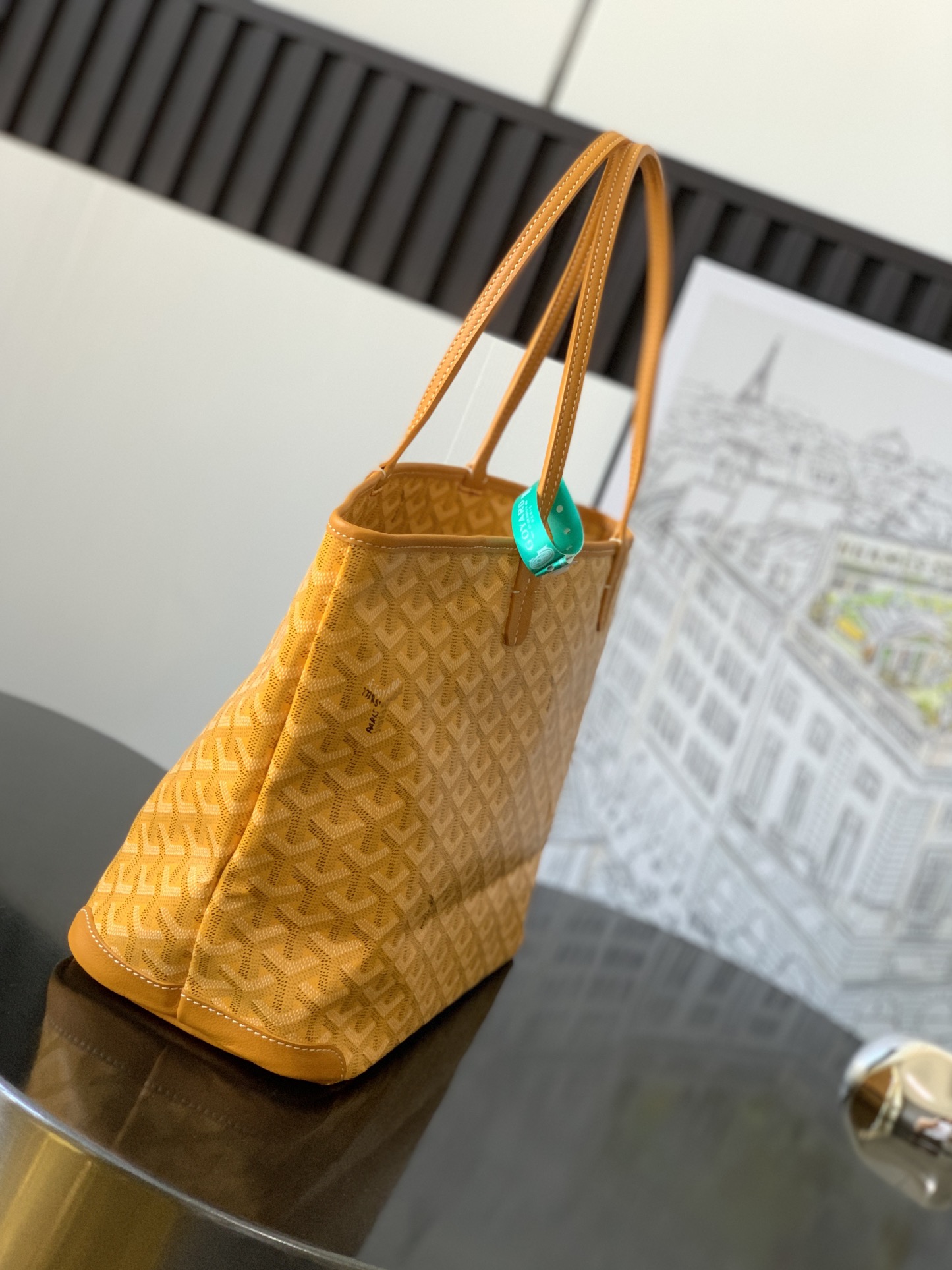 Goyard Yellow Goyardine Coated Canvas and Leather Saint Louis PM Tote Goyard |