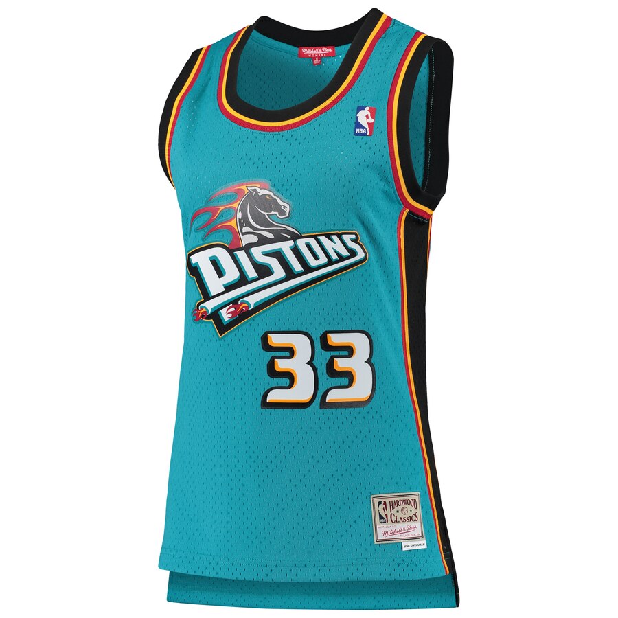 Mitchell Ness Grant Hill Pistons Teal Jersey - Amazing 1998 #33