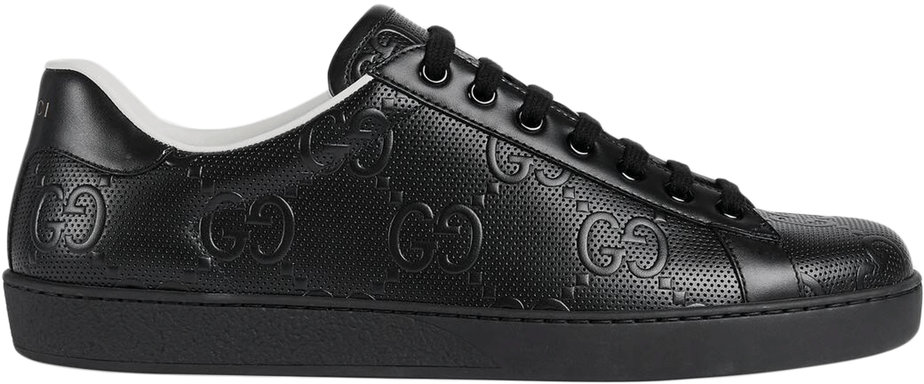 Gucci Ace Black GG Shoes (M)