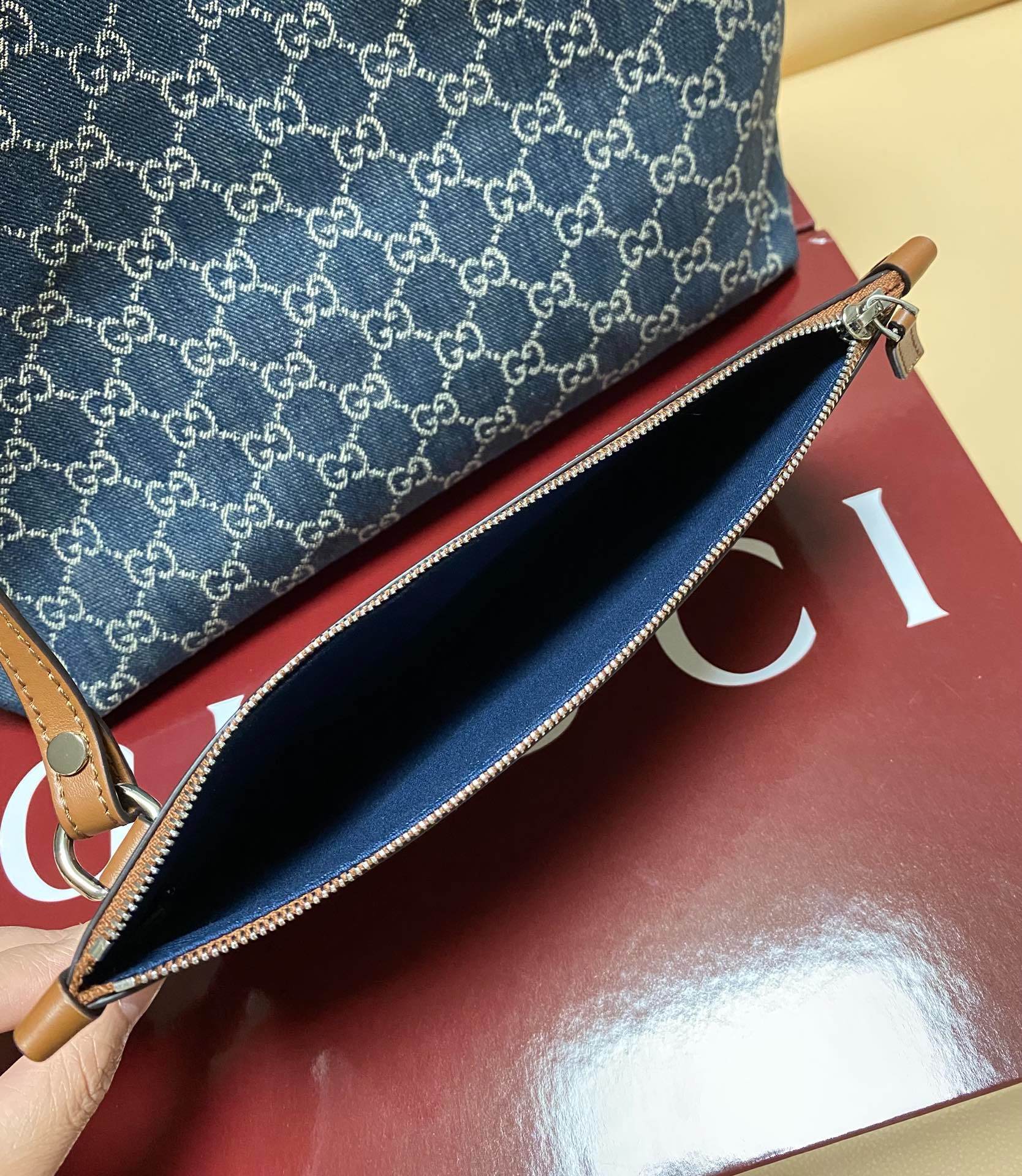 Gucci Blue GG Denim Tote: Premium 2024 Everyday Luxury Bag