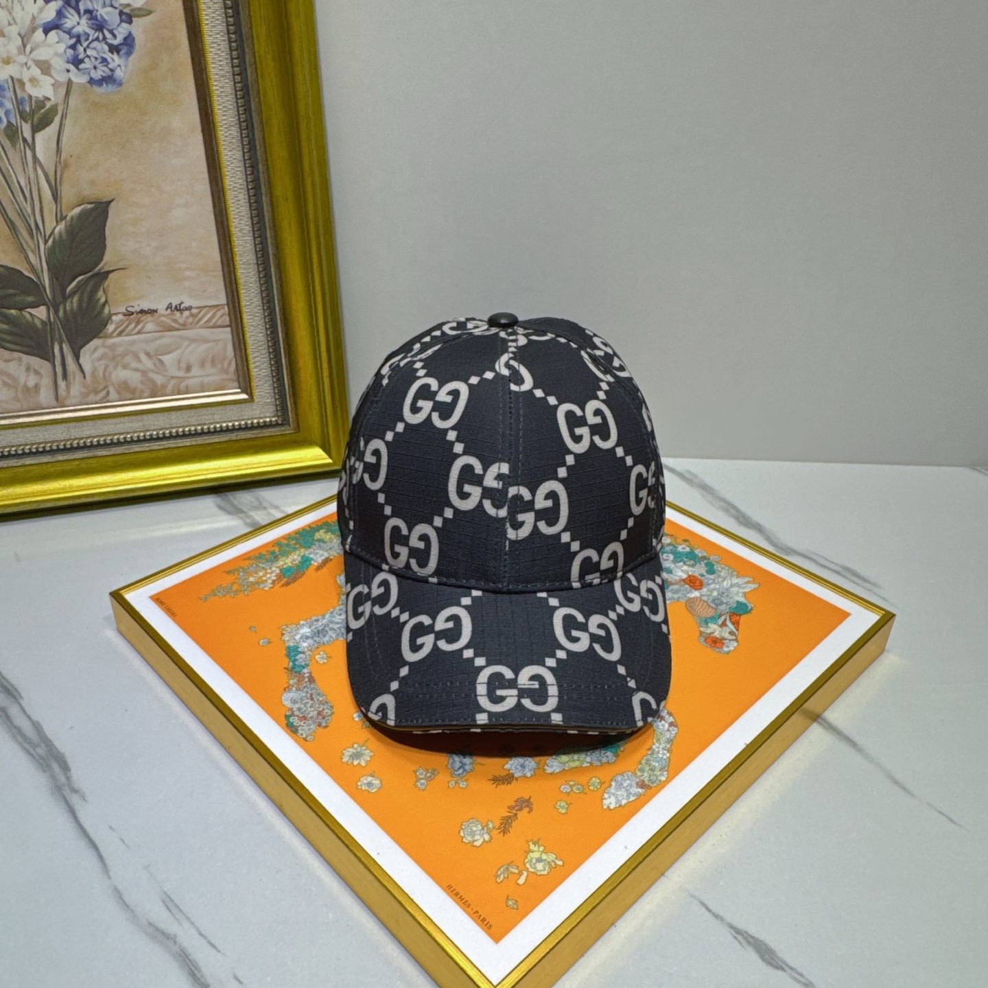 Gucci Black GG Baseball Cap - Gucci Black GG Supreme Baseball Cap