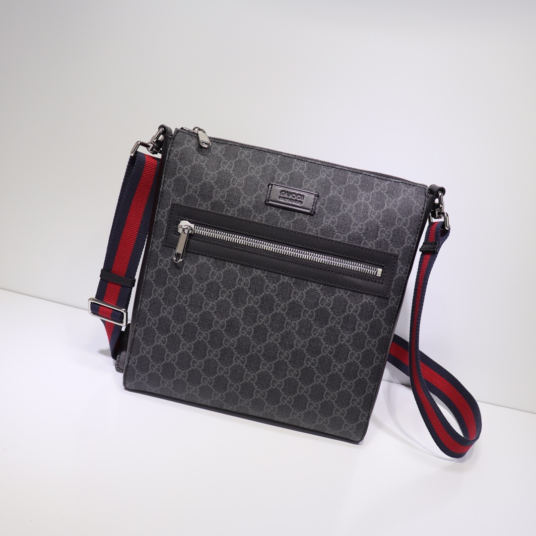 GUCCI BLACK SUPREME SMALL MESSENGER BAG