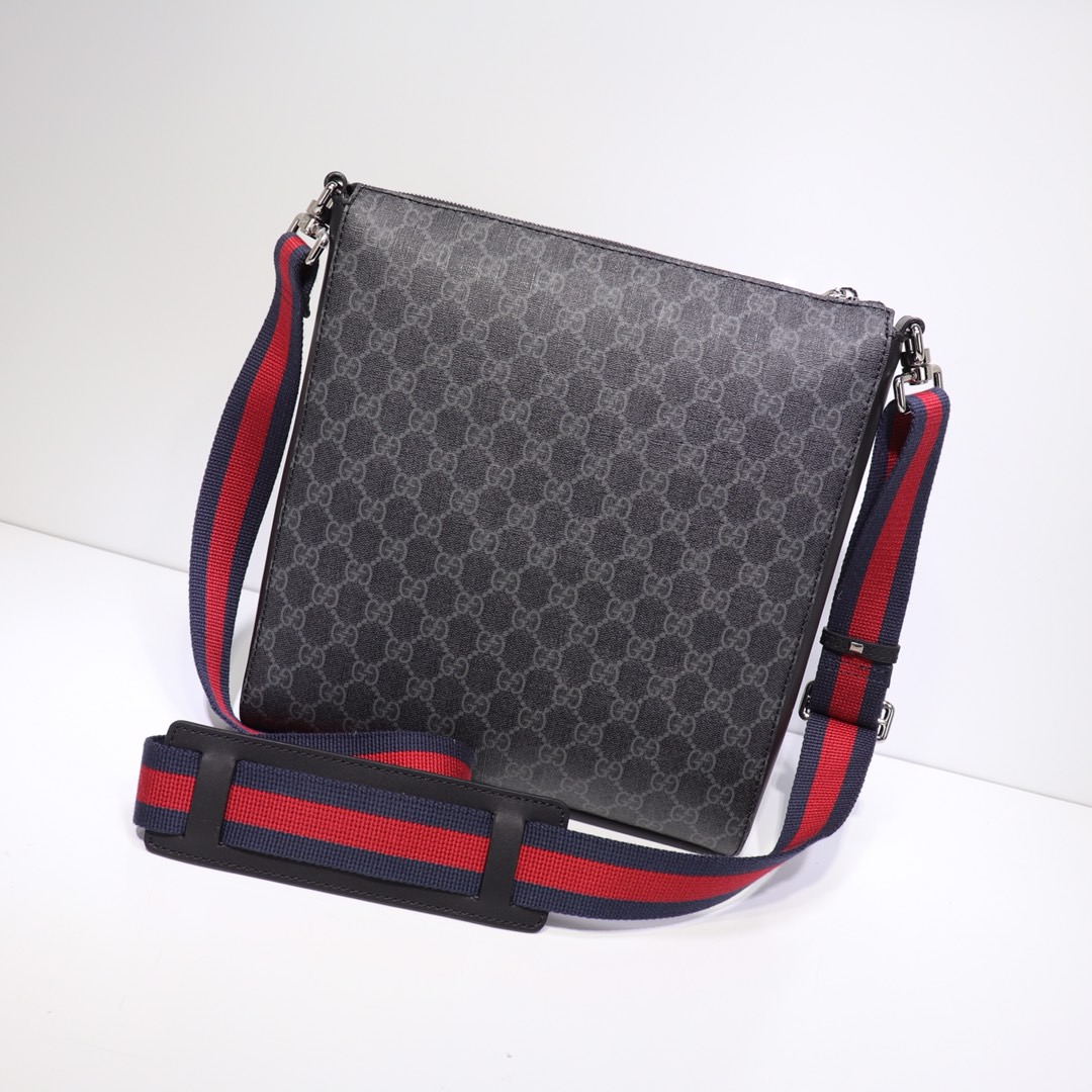 GUCCI BLACK SUPREME SMALL MESSENGER BAG