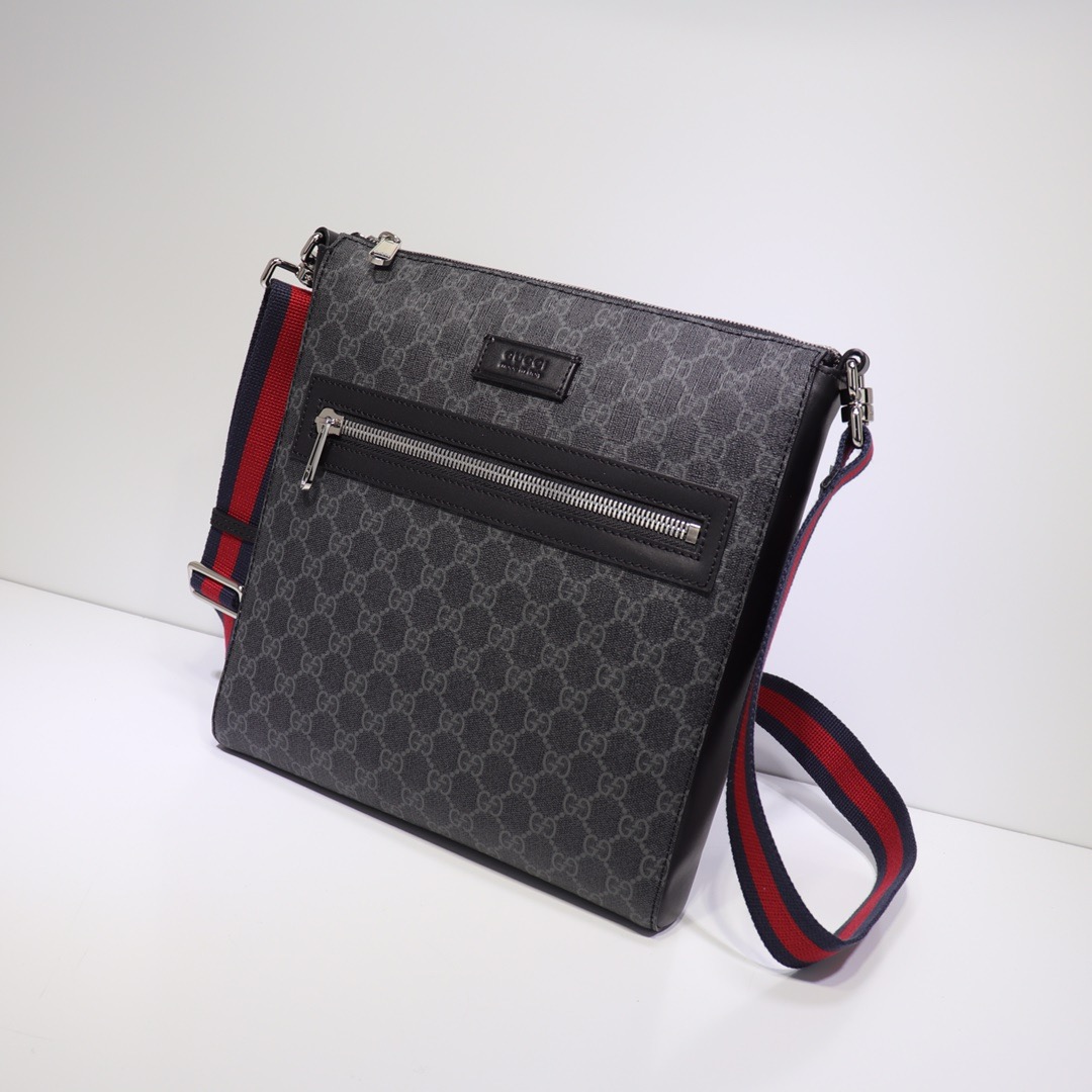 GUCCI BLACK SUPREME SMALL MESSENGER BAG