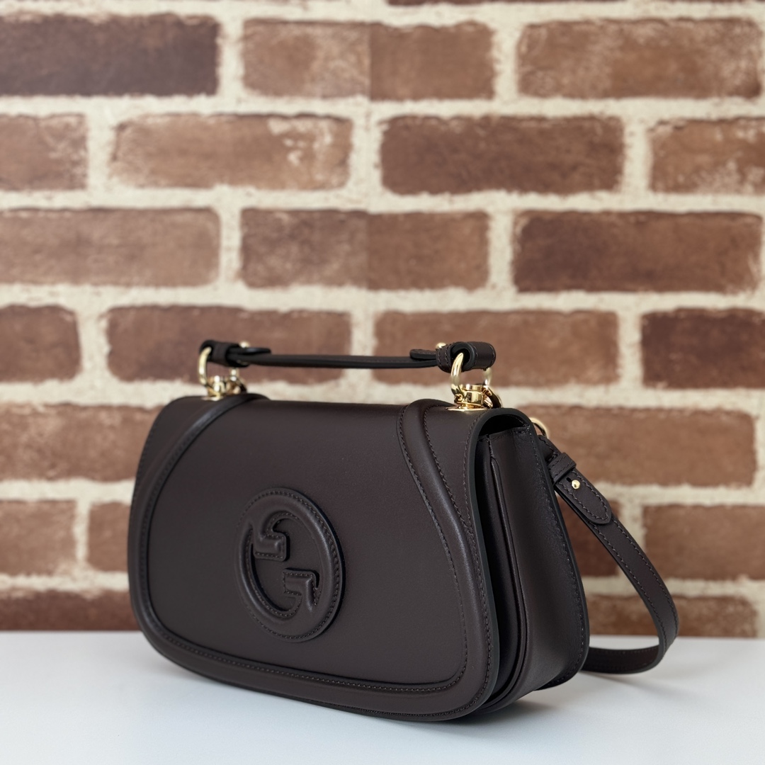 Gucci Blondie large top handle bag in black leather | GUCCI