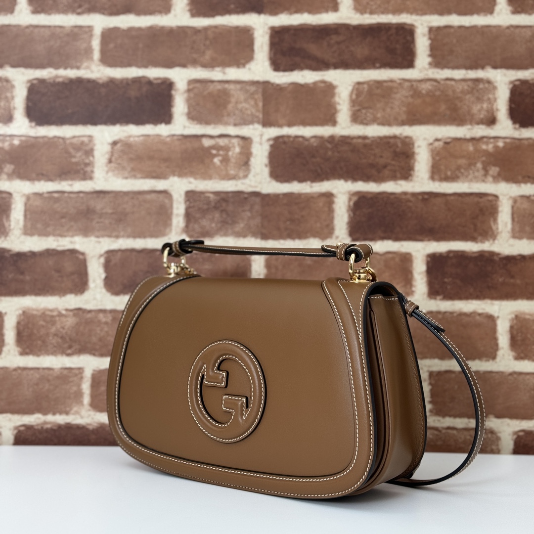 Gucci Blondie large top handle bag in brown leather | GUCCI