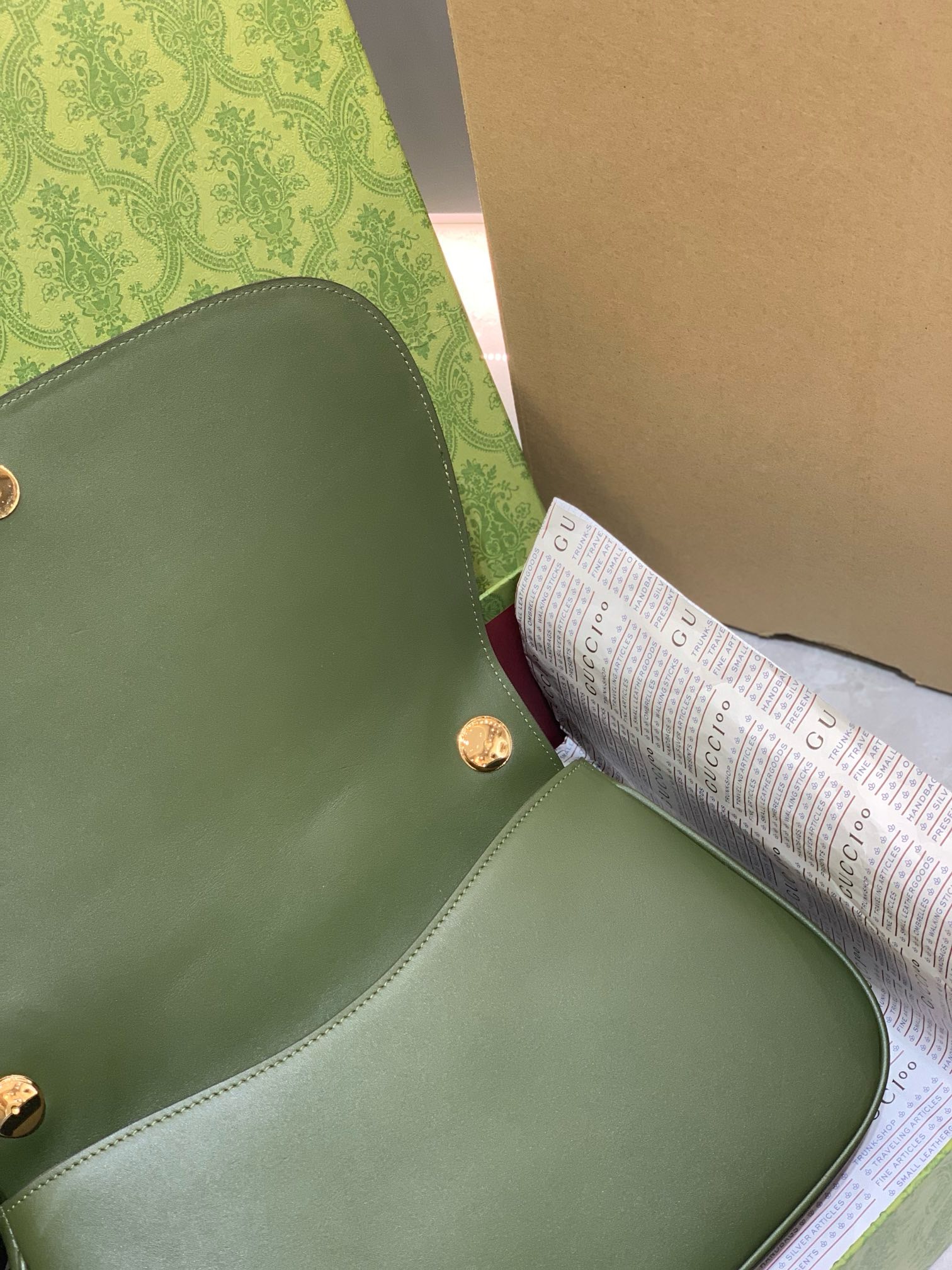 Gucci Blondie large top handle bag in dark green