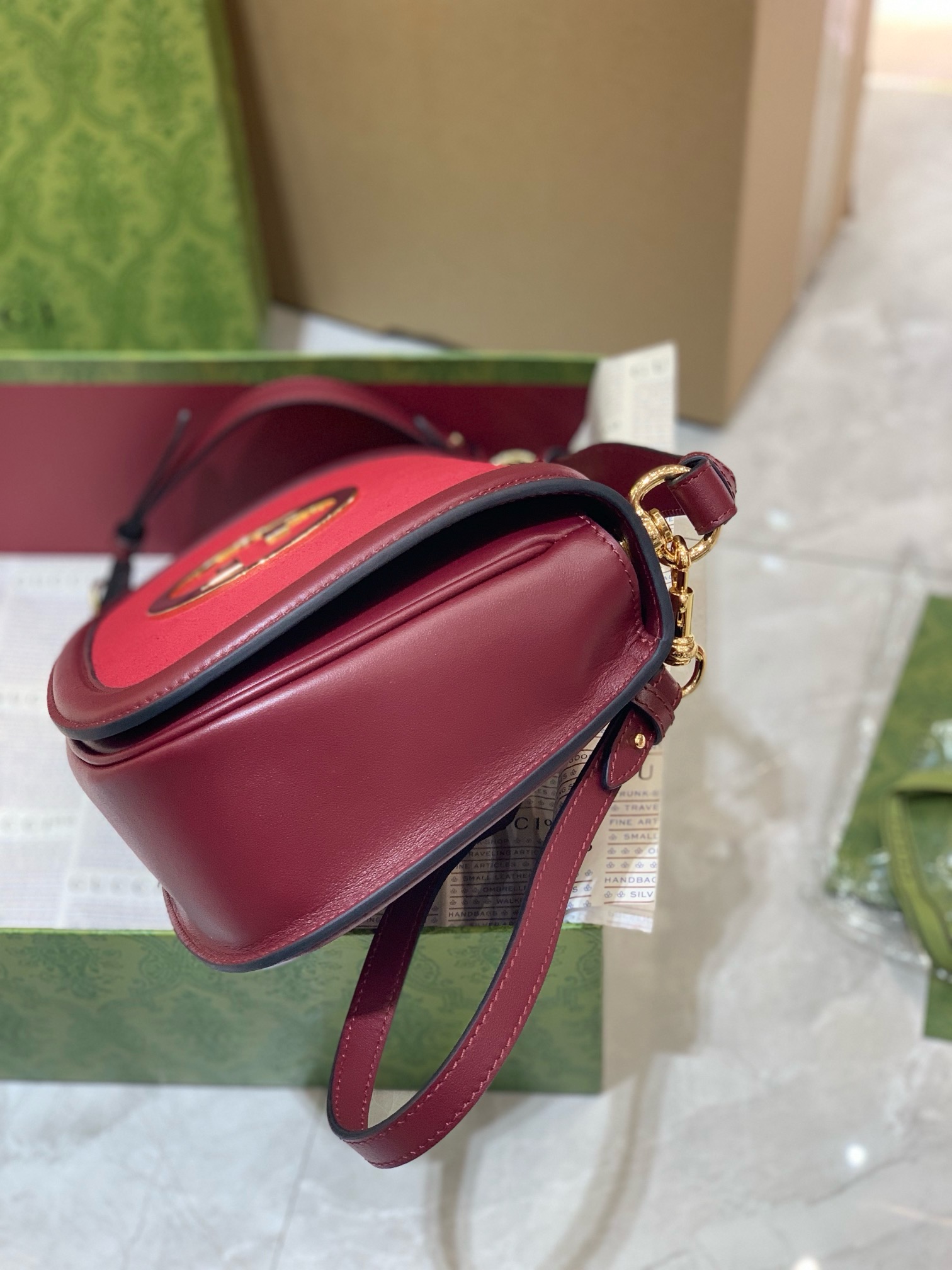 Gucci Blondie Medium Leather Tote Bag – Red