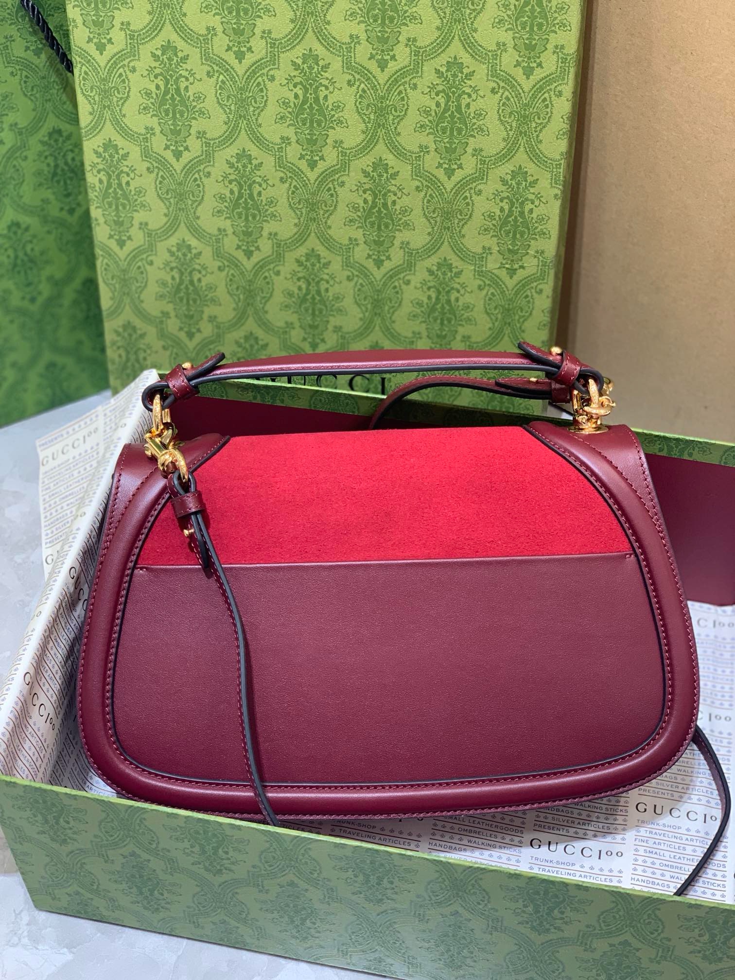 Gucci Blondie Medium Leather Tote Bag – Red