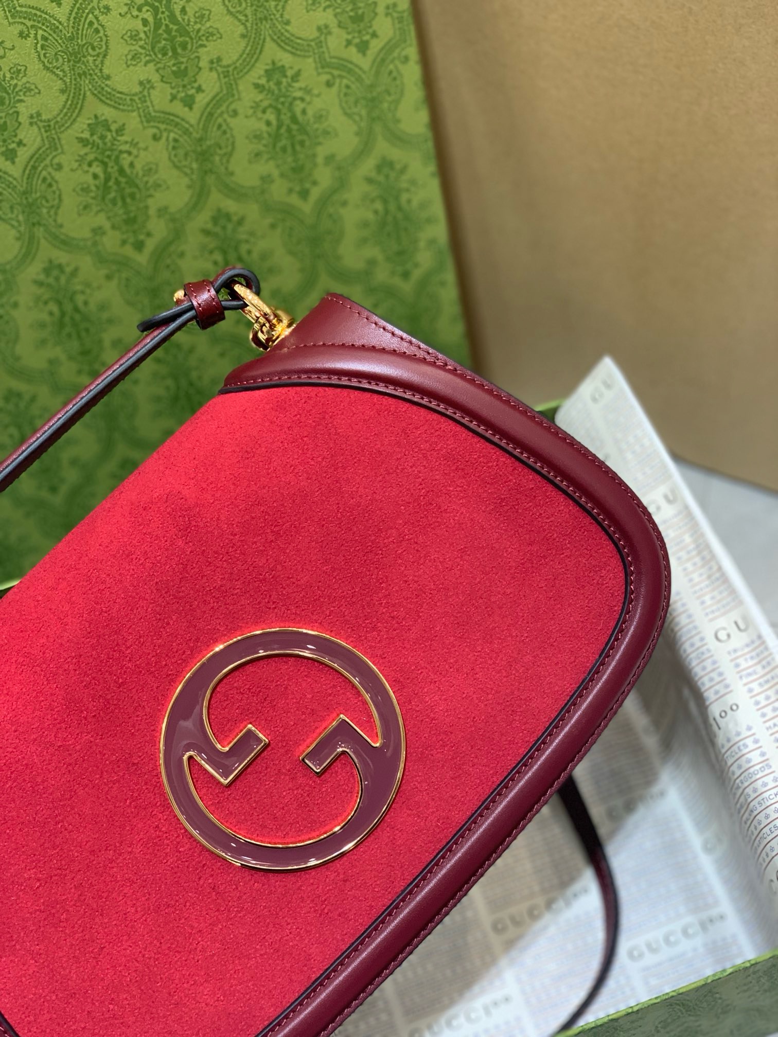 Gucci Blondie Medium Leather Tote Bag – Red