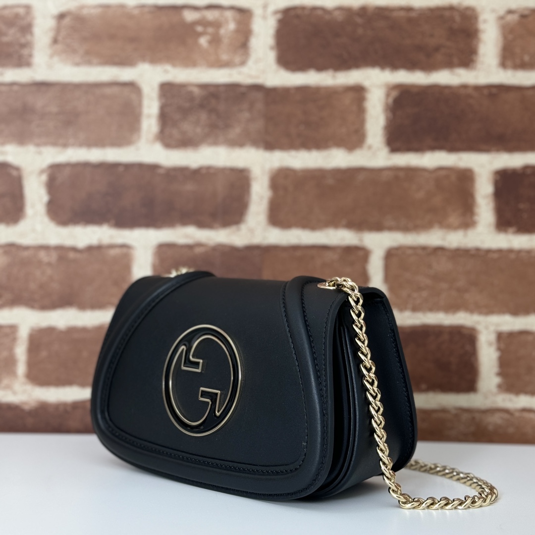 Gucci Blondie small shoulder bag in black Leather | GUCCI