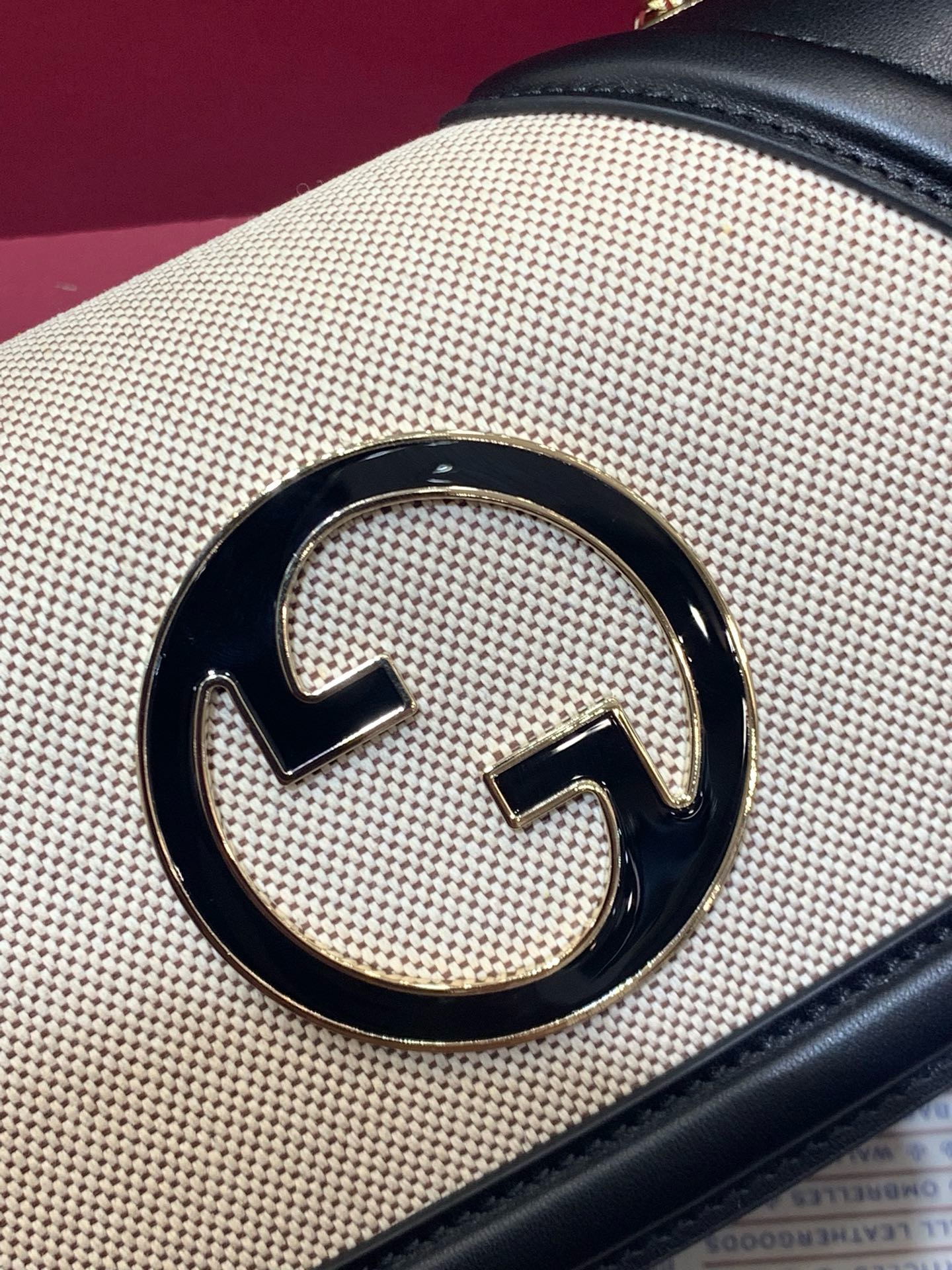 Gucci Blondie small shoulder bag in natural canvas