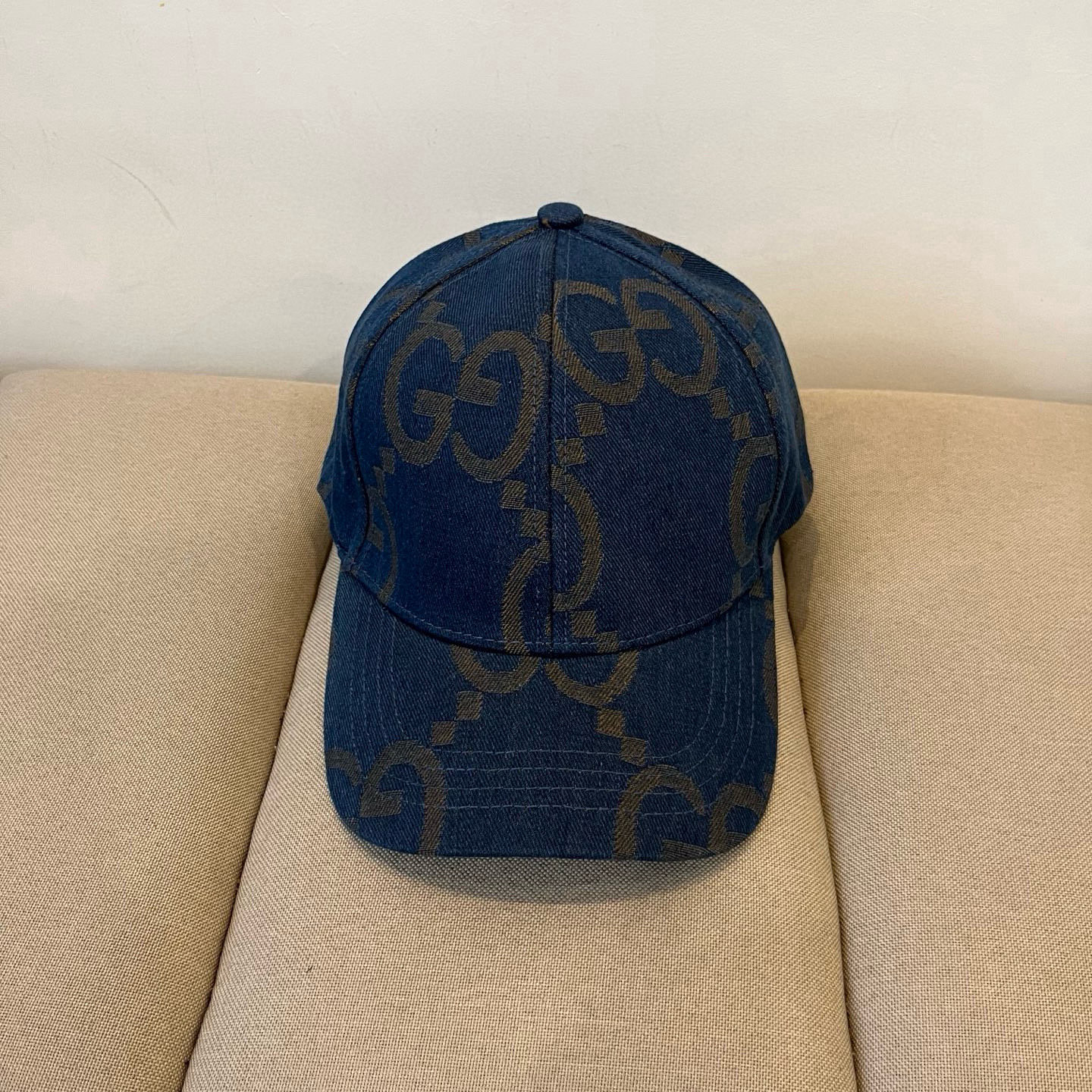 Gucci Indigo Denim Cap - Gucci Indigo GG Denim Baseball Cap