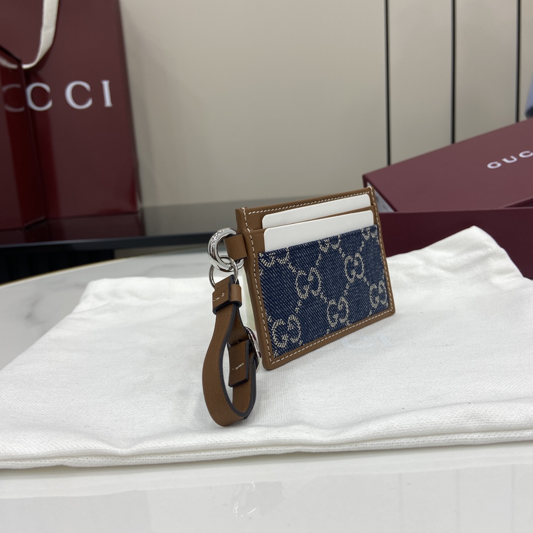 GUCCI Blue/Brown GG Denim Wallet New And  | eBay