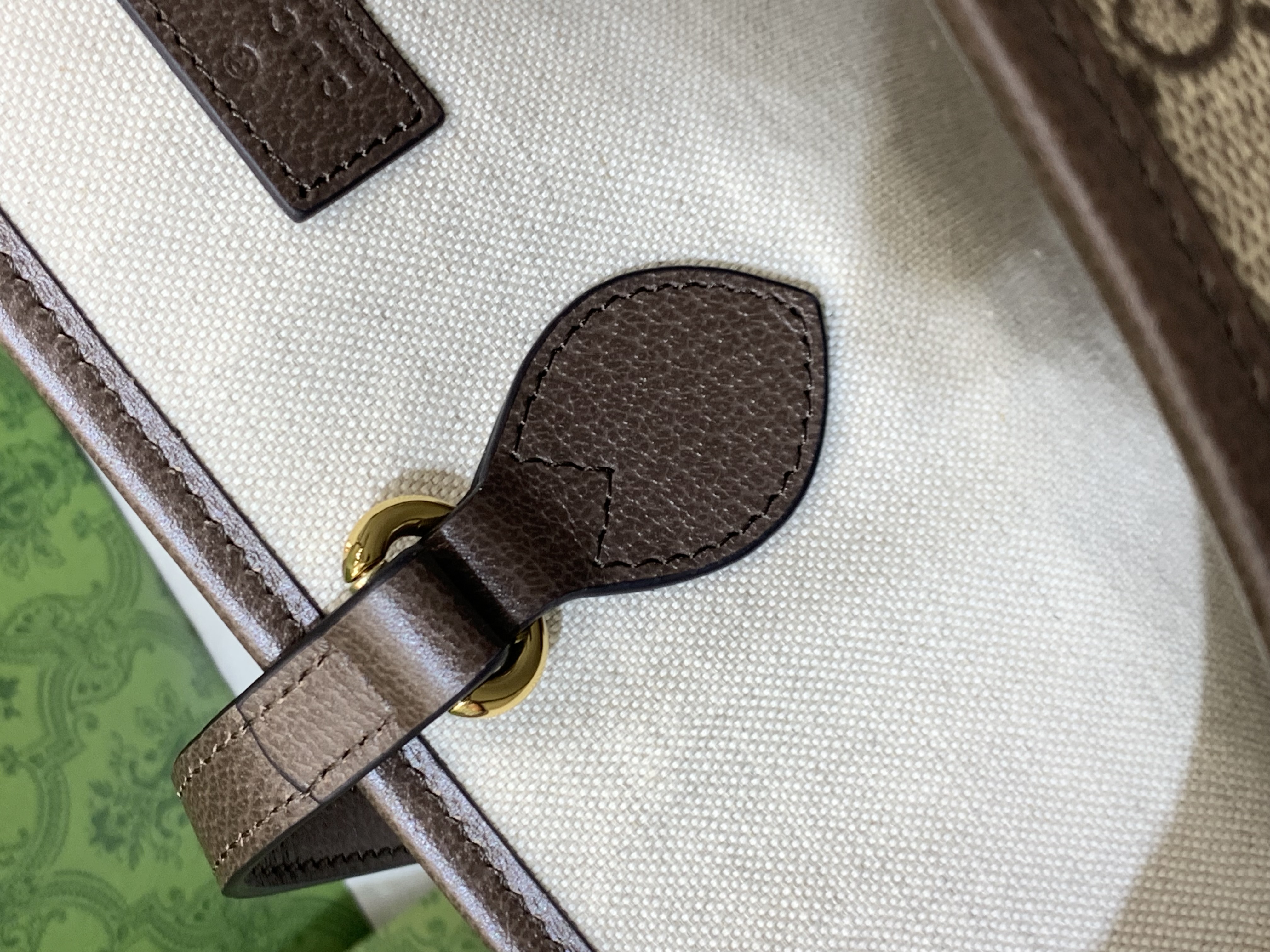 Gucci Brown GG Supreme Ophidia Tote Beige Pony-style