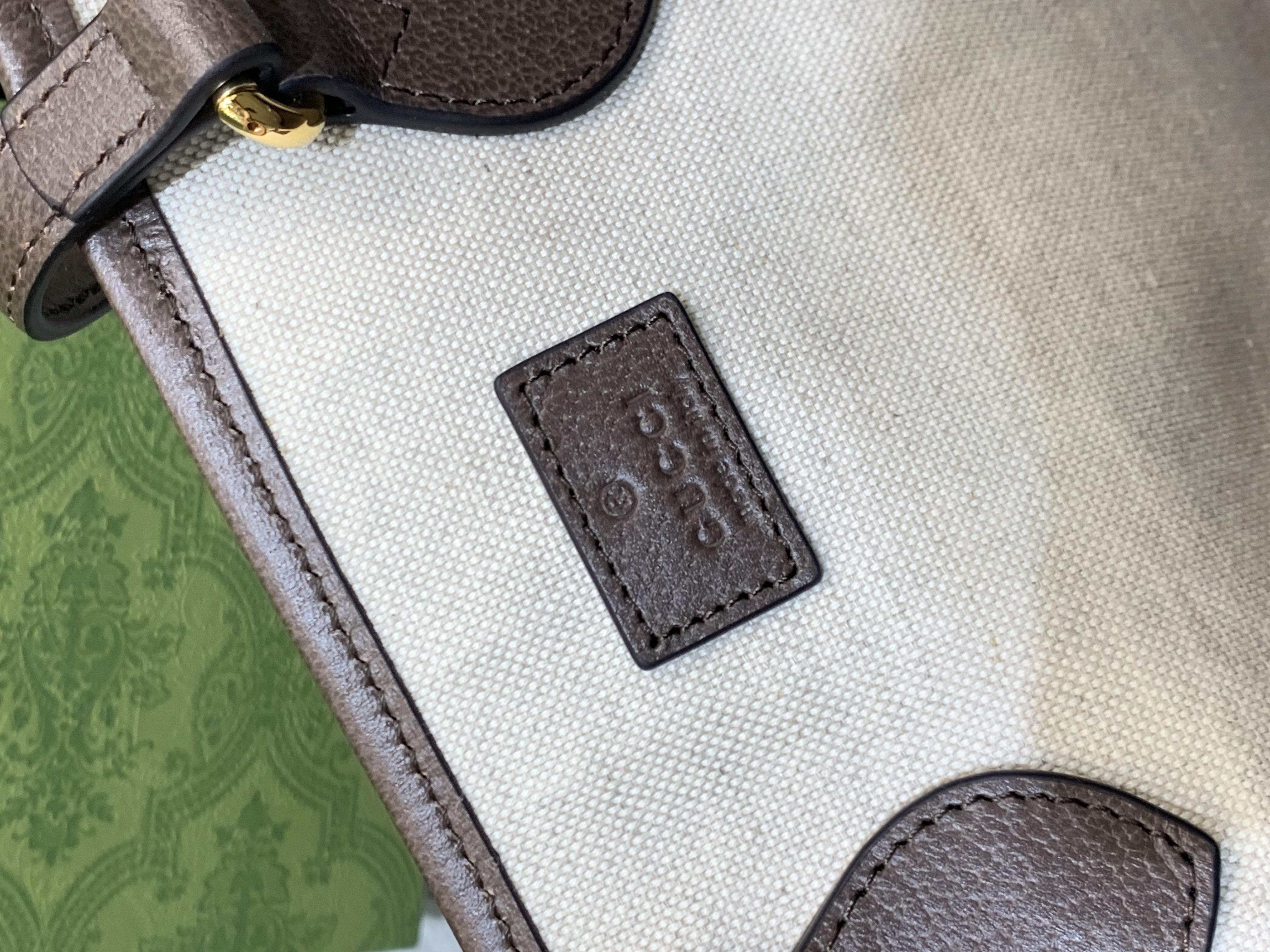 Gucci Brown GG Supreme Ophidia Tote Beige Pony-style