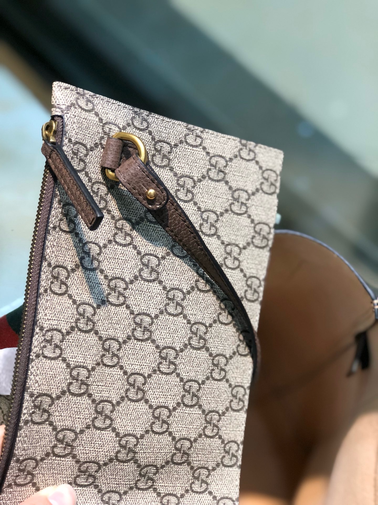 Gucci Brown GG Supreme Ophidia Tote Cloth Cloth