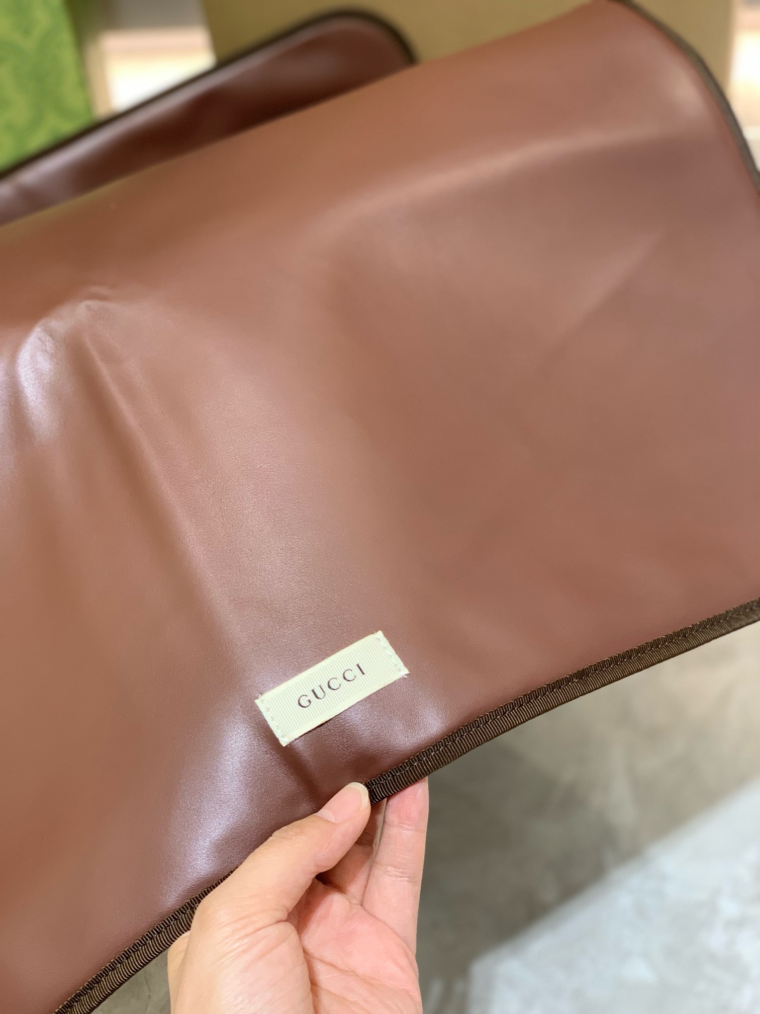 Gucci Brown Large GG Diaper Bag in GG Supreme Canvas
