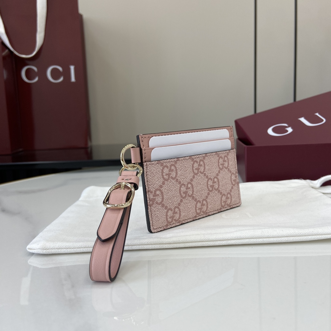 Gucci  Buy Gucci Pink Card Case in GG Canvas & Leather For Women Online