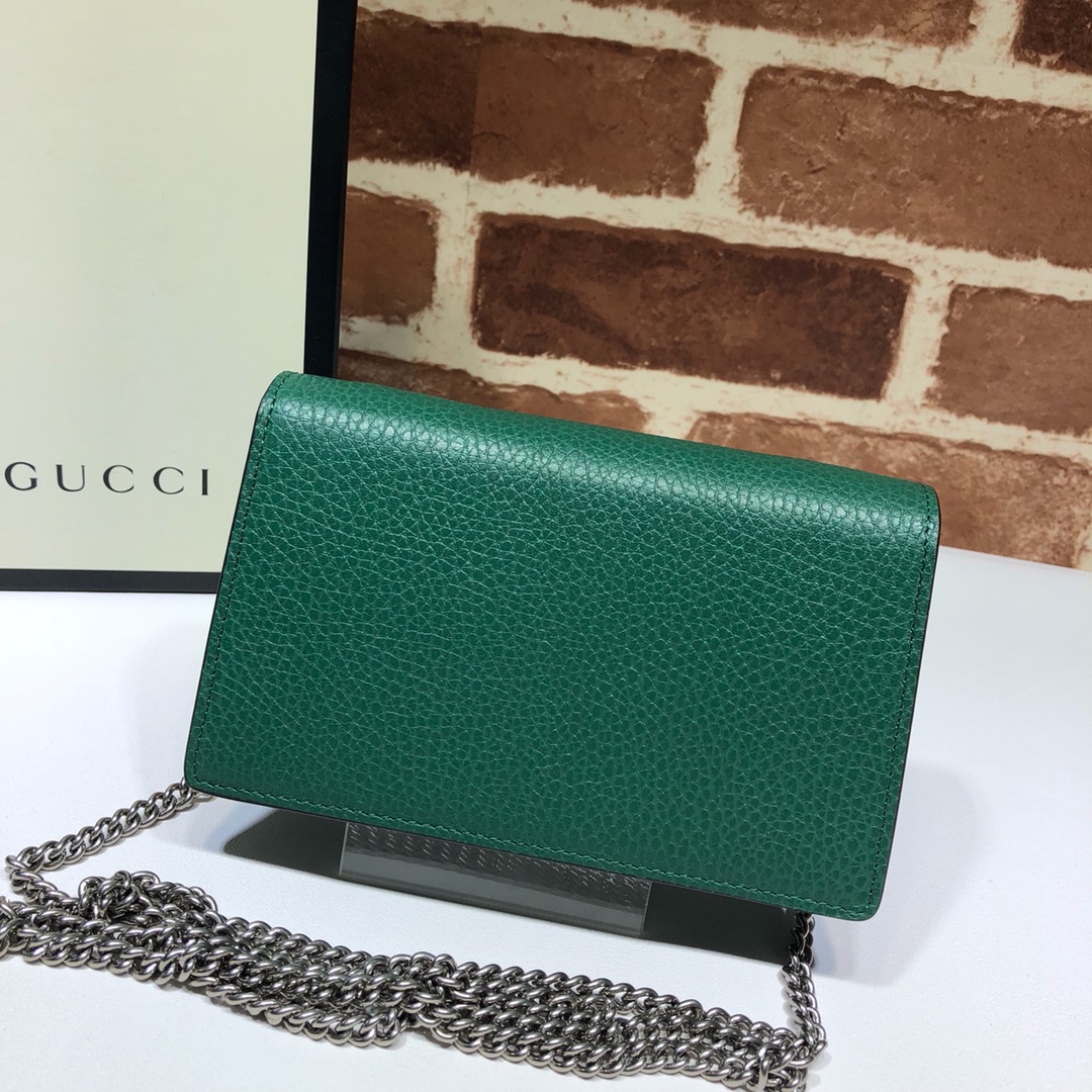 GUCCI Calfskin Super Mini Dionysus Shoulder green Bag Emeral