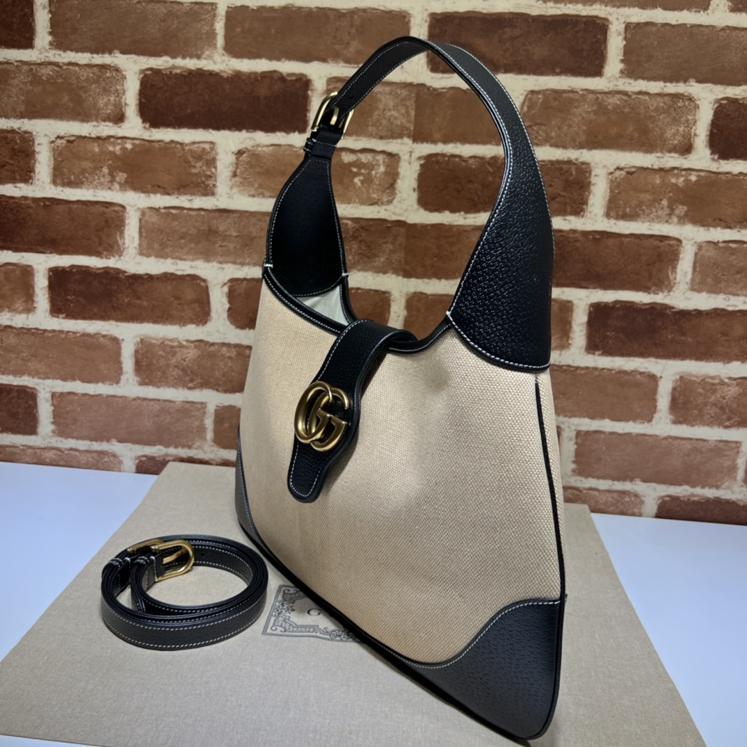 GUCCI Canvas Textured Dollar Calfskin Medium Aphrodite