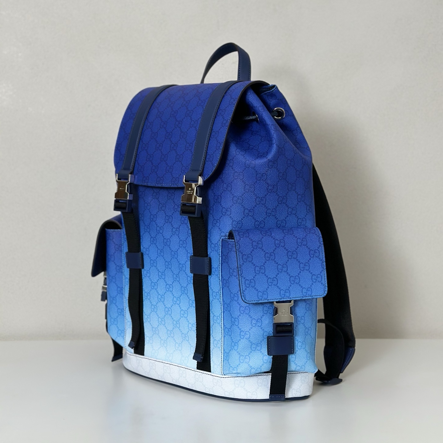 Gucci Chroma large backpack in gradient blue fabric