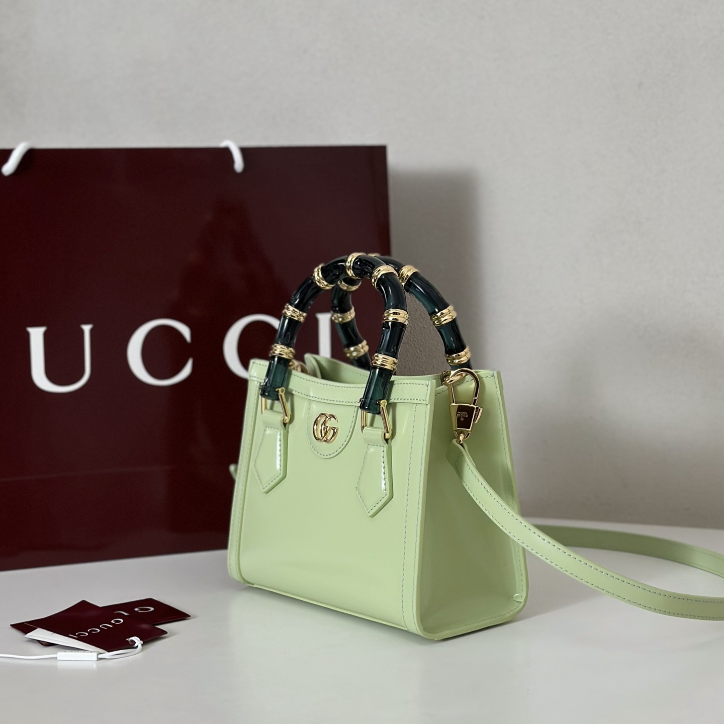 Gucci Diana small tote bag in Black Leather | GUCCI.