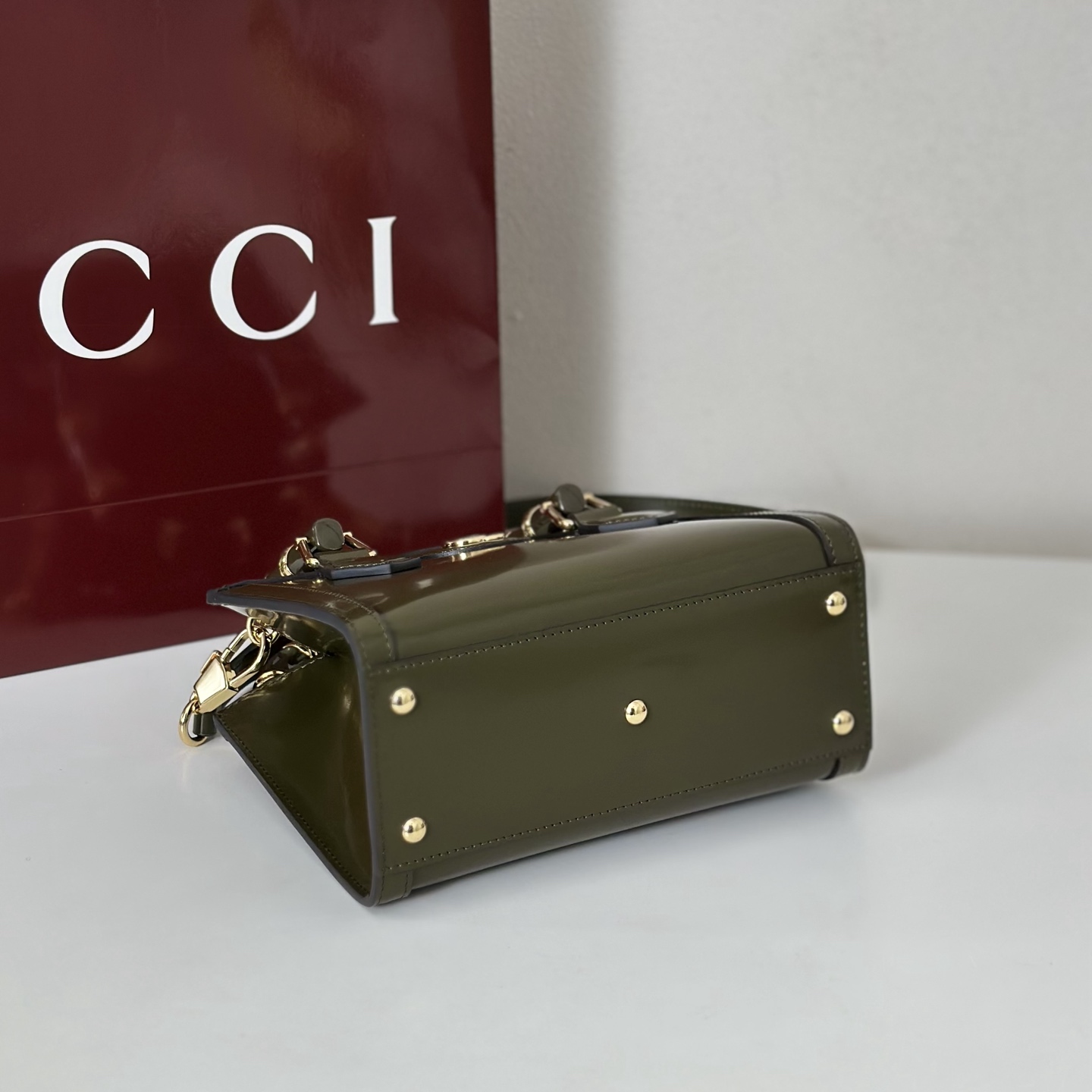 Gucci Diana small tote bag in forest green