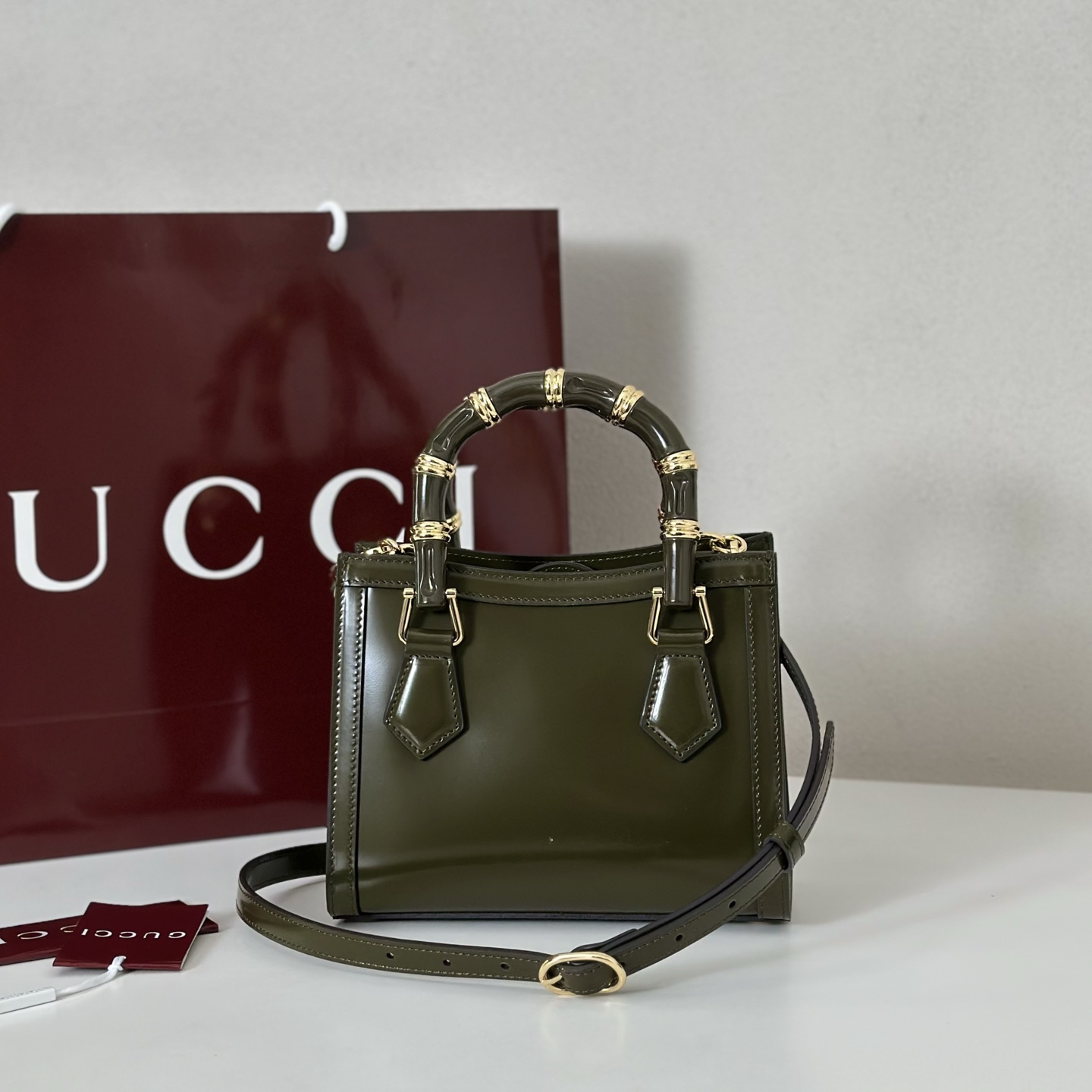 Gucci Diana small tote bag in forest green