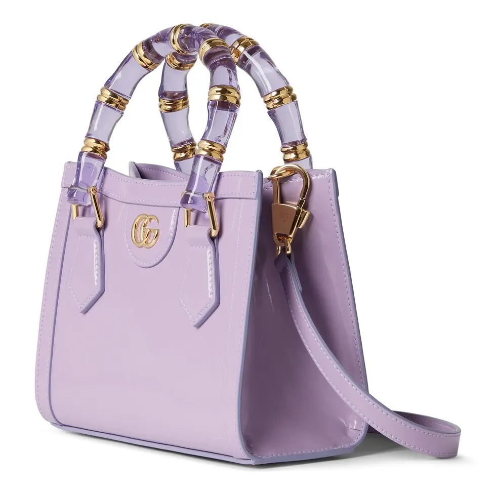 Gucci Diana small tote bag in Purple Leather | GUCCI SI
