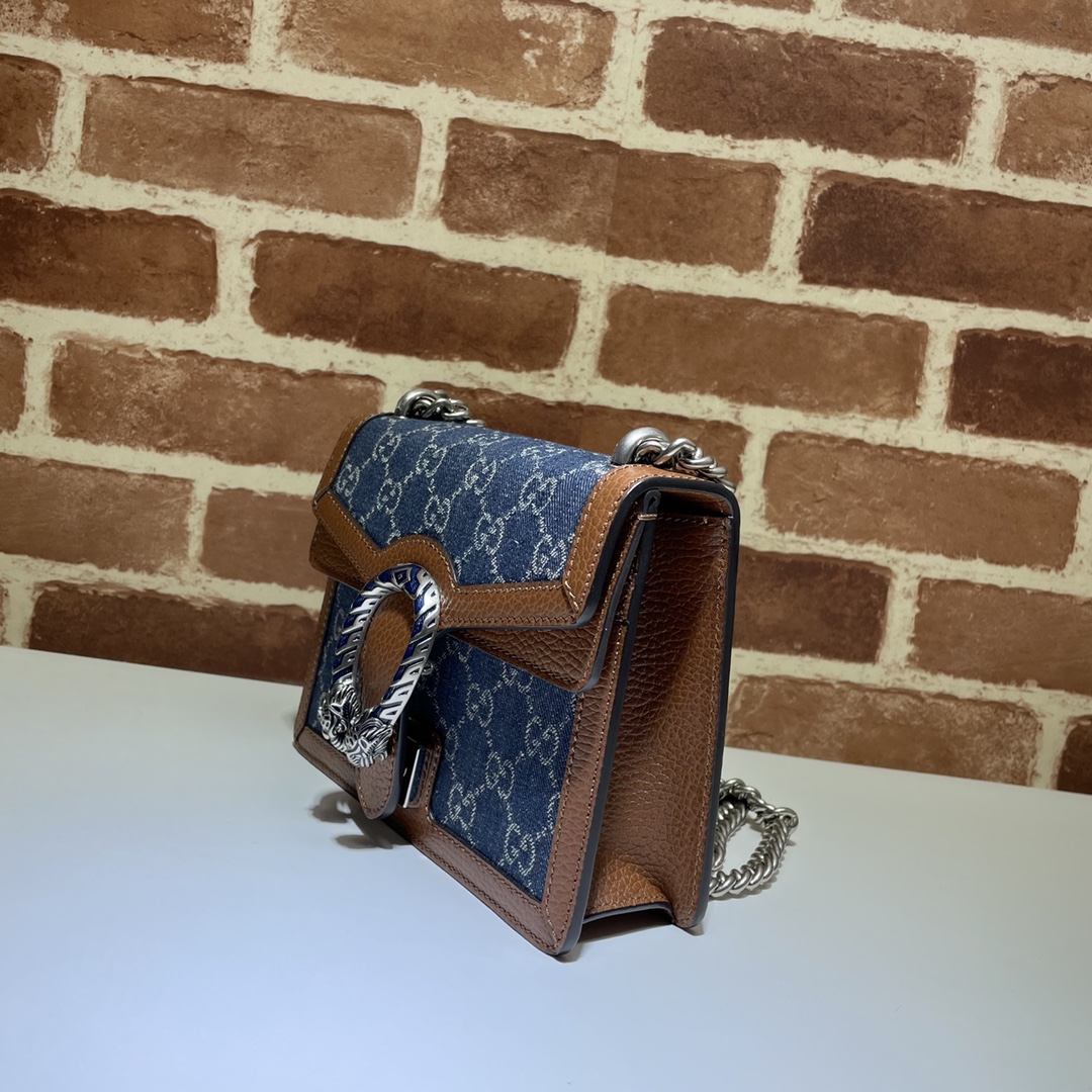 Gucci Dionysus Super Mini Dark Blue And Brown Leather 476432-2KQFN