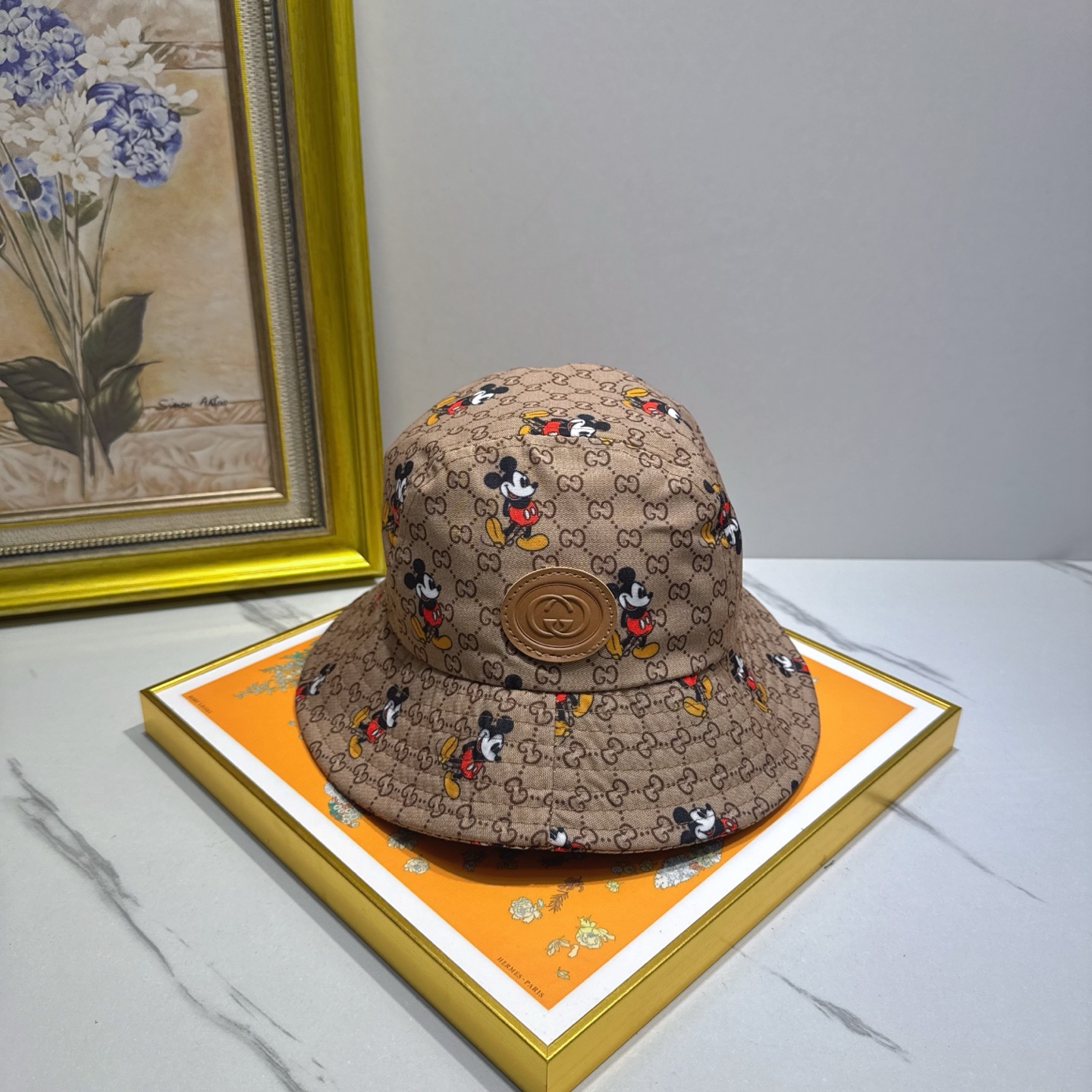 Gucci Mickey Mouse Bucket Hat - Brown GG Canvas