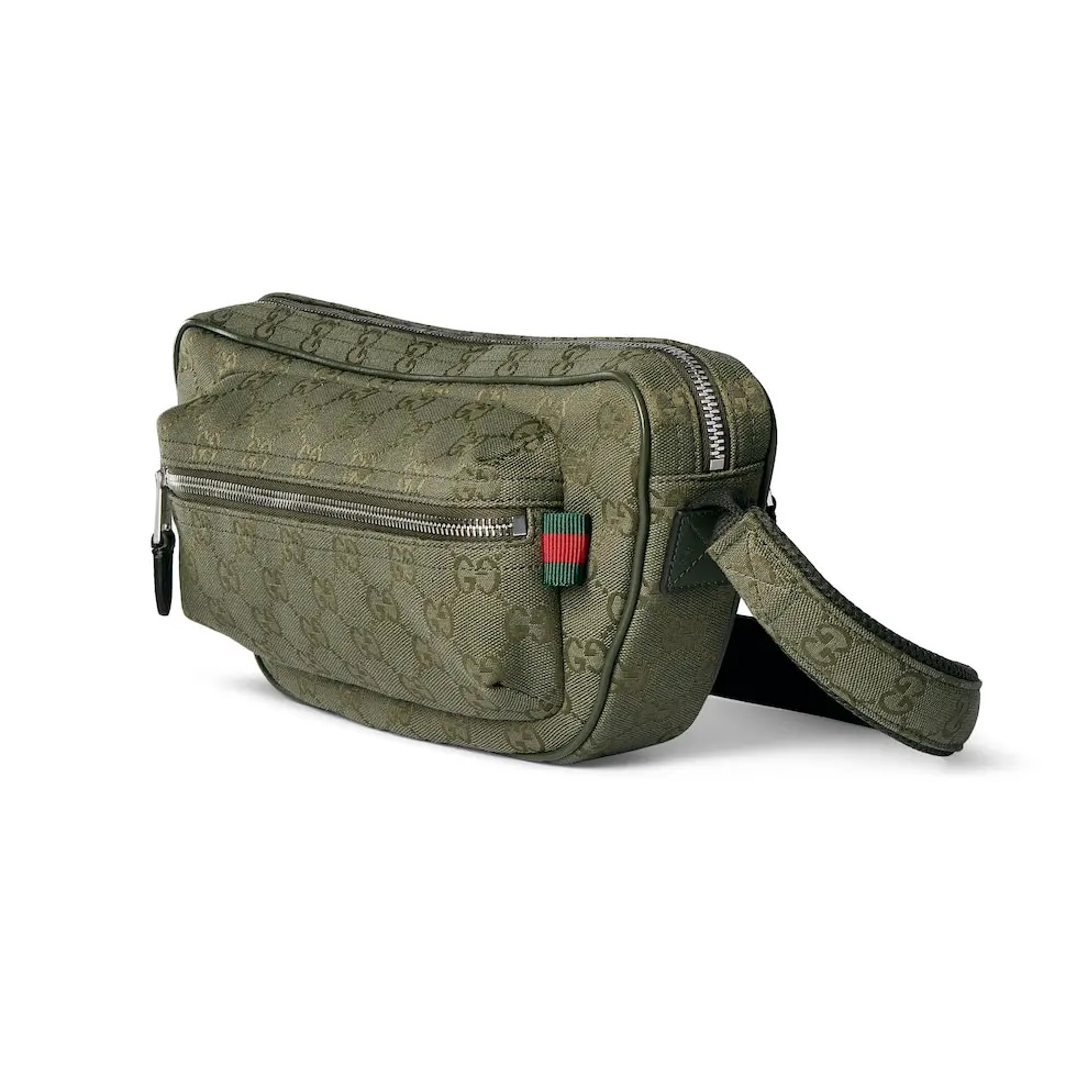 Gucci Gg Canvas Large Sling Bag - Green