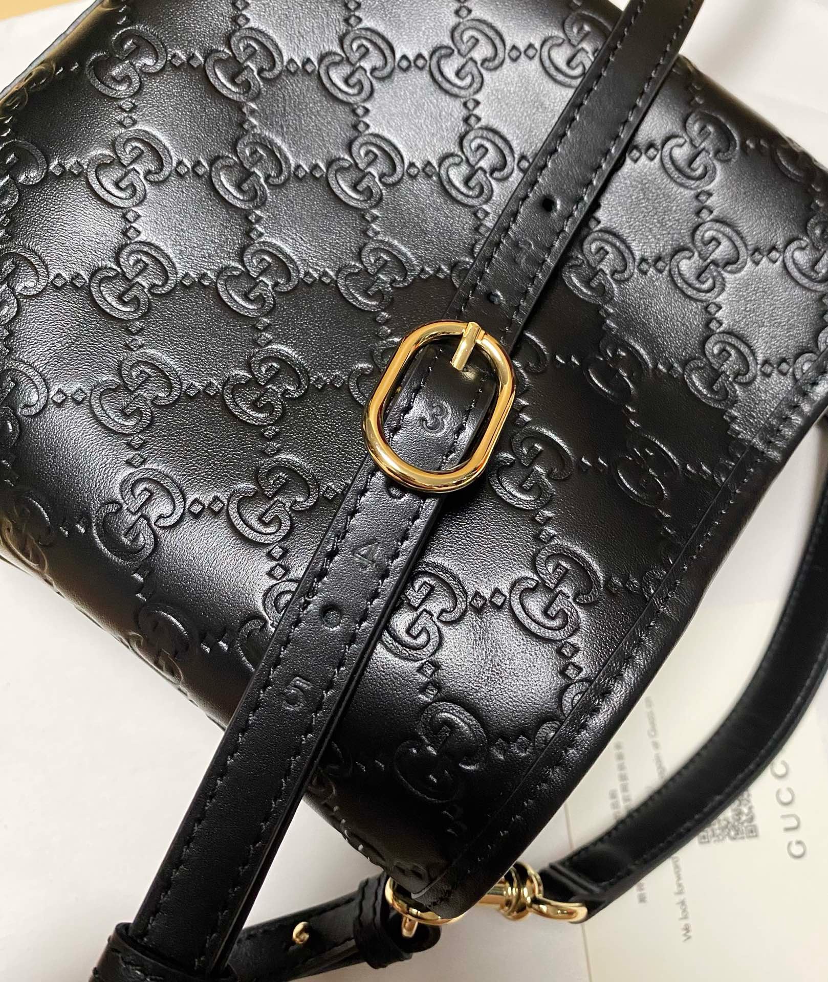 Gucci Black GG Embossed Bucket Bag: Premium 2024 Luxury Style