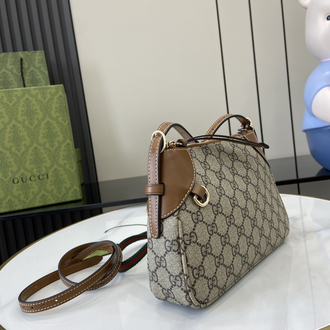 Gucci GG Emblem Small Shoulder Bag 'Beige' 815218-