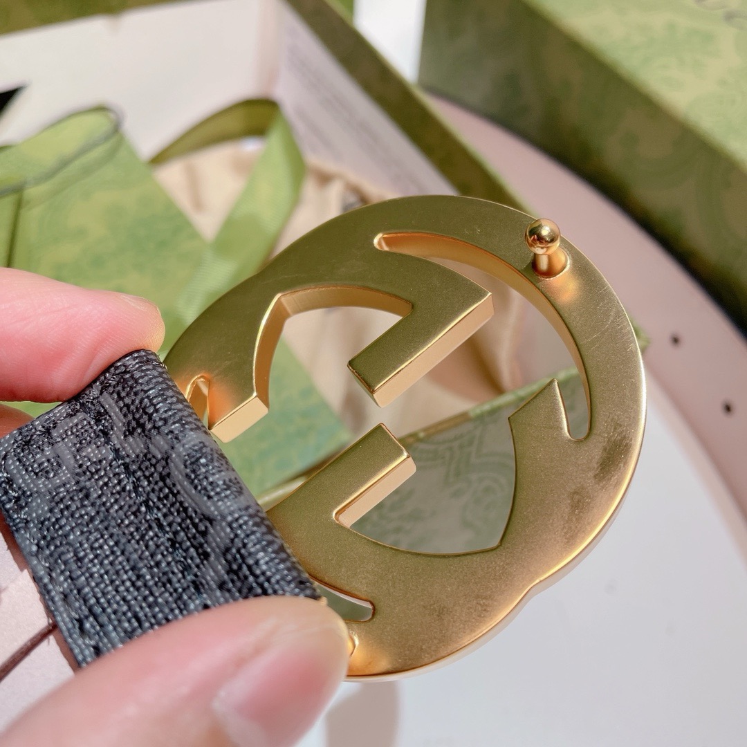 Gucci Gg Embossed Pattern Belt Mens Belt