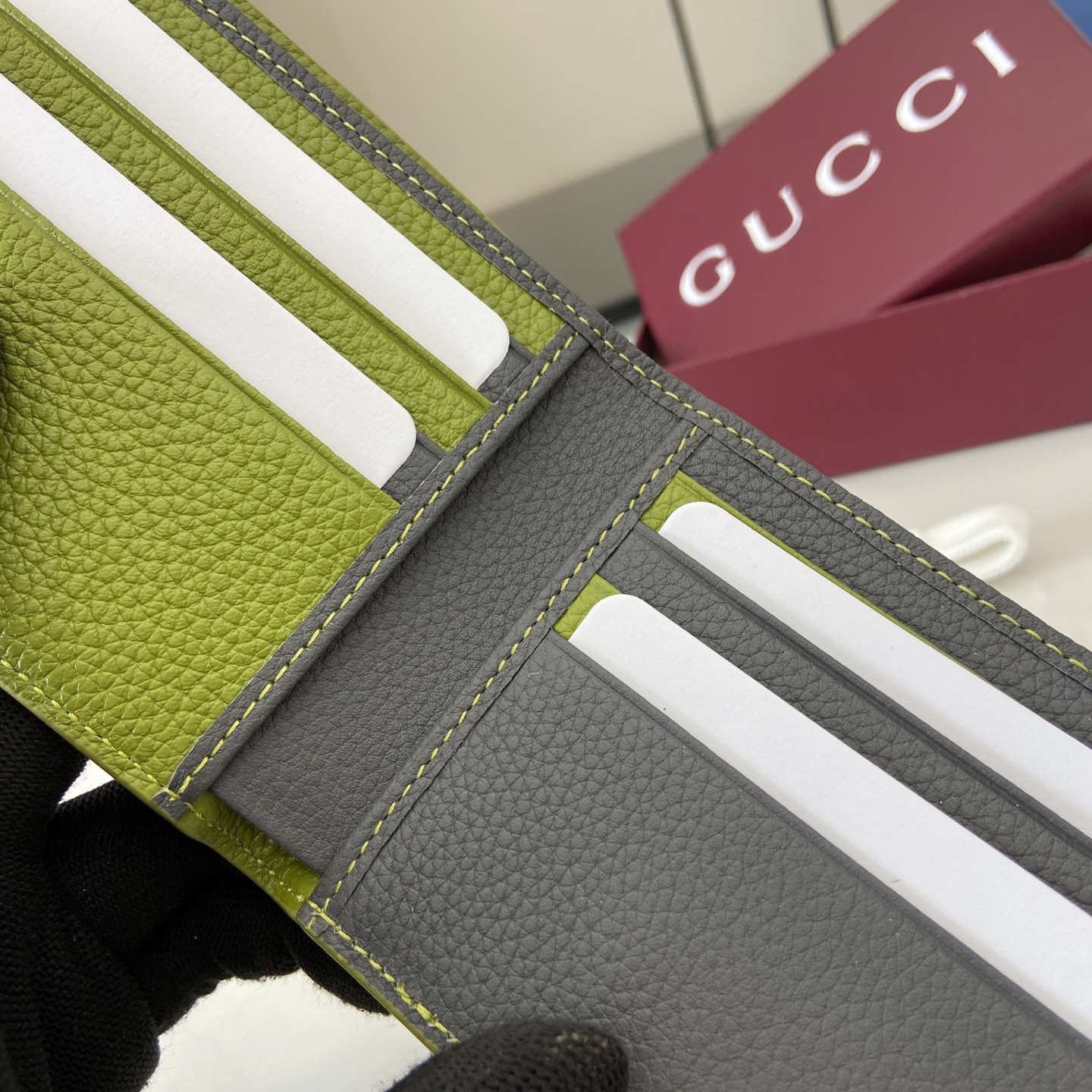 Gucci Gg Marmont Leather Bi-fold Wallet In Orange