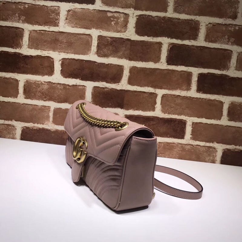 GUCCI GG Marmont Matelassé 'Dusty Pink' 443497 DTDIT 5729