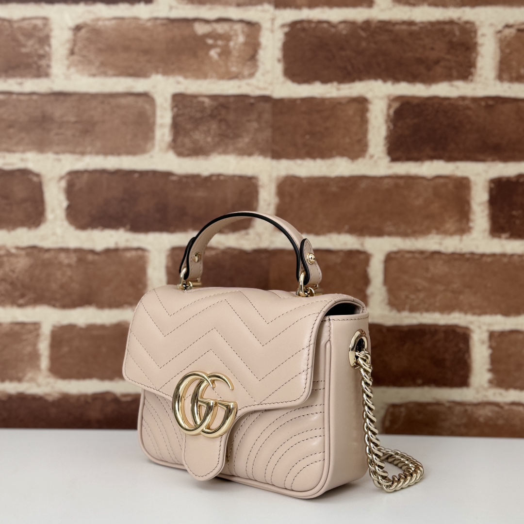 Gucci GG Marmont Matelassé Medium Top Handle Shoulder
