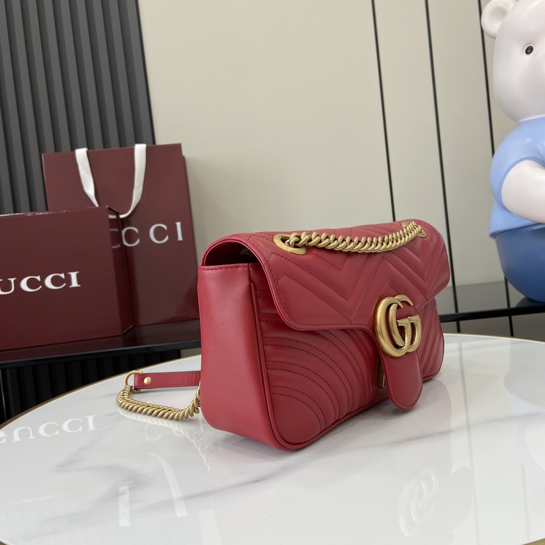 Gucci GG Marmont Matelassé Mini Bag Red -bag