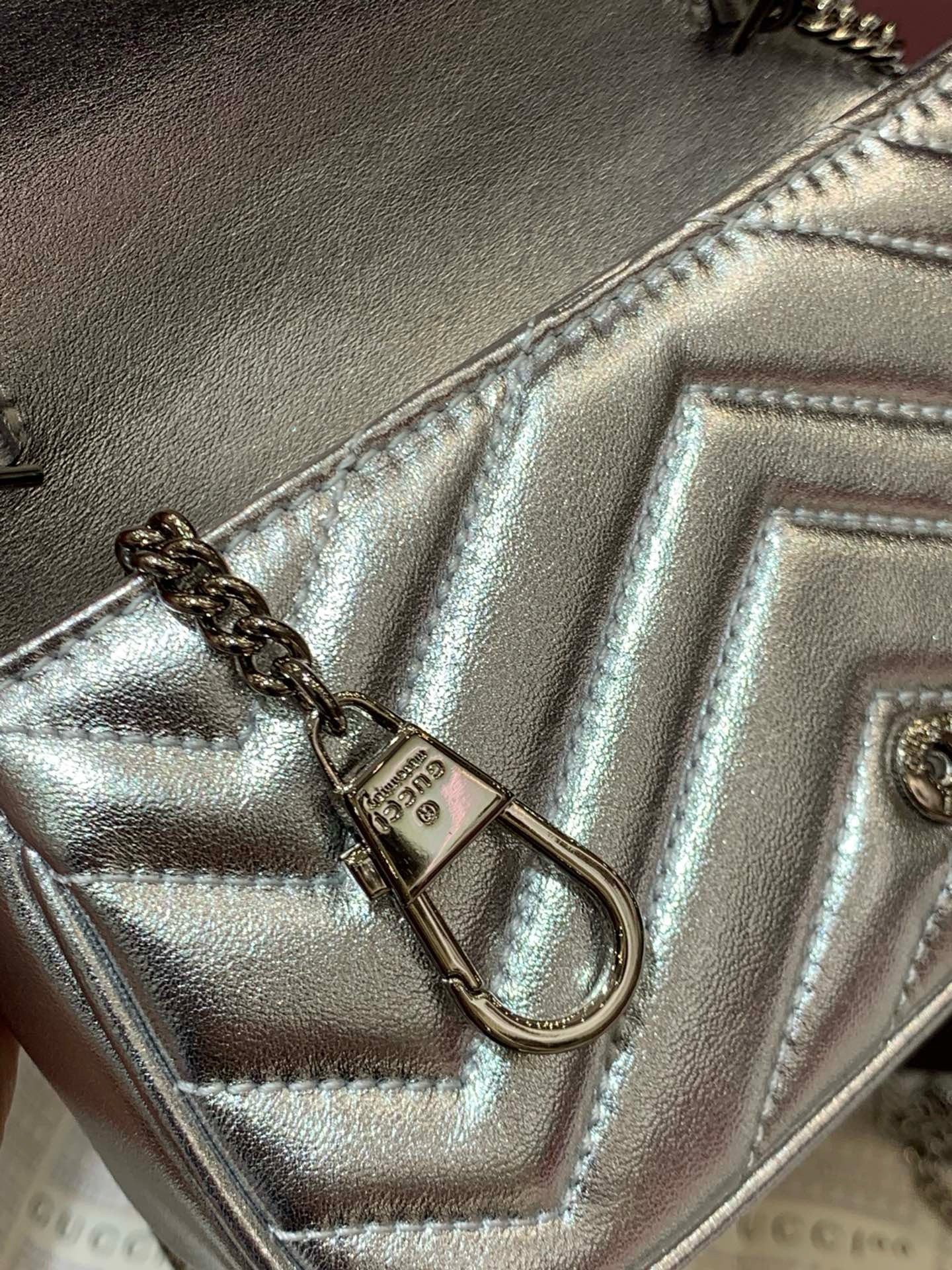 Gucci Silver GG Marmont Mini Bag: Stunning 2024 Luxury Crossbody